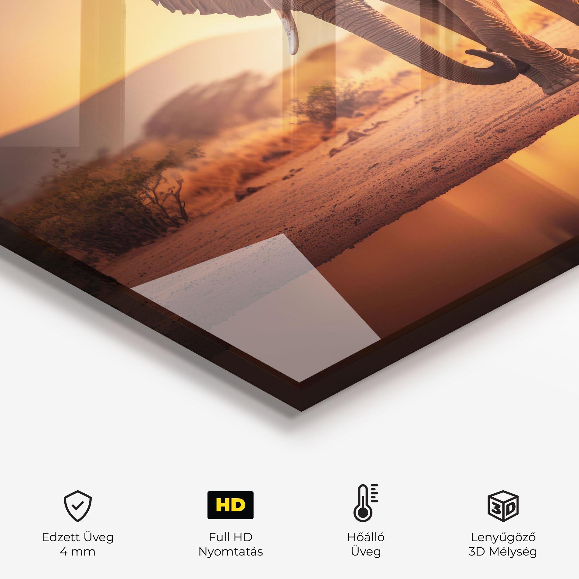 Konyhai üveg hátfal Wild Savannah mockup 2