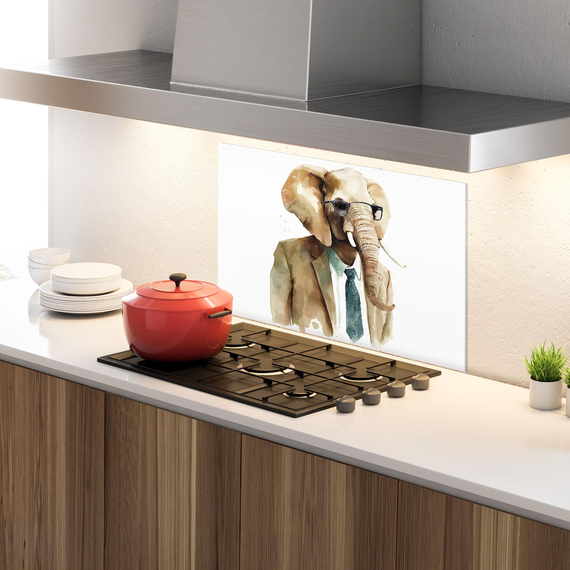 Konyhai üveg hátfal Bussines Elephant mockup 4