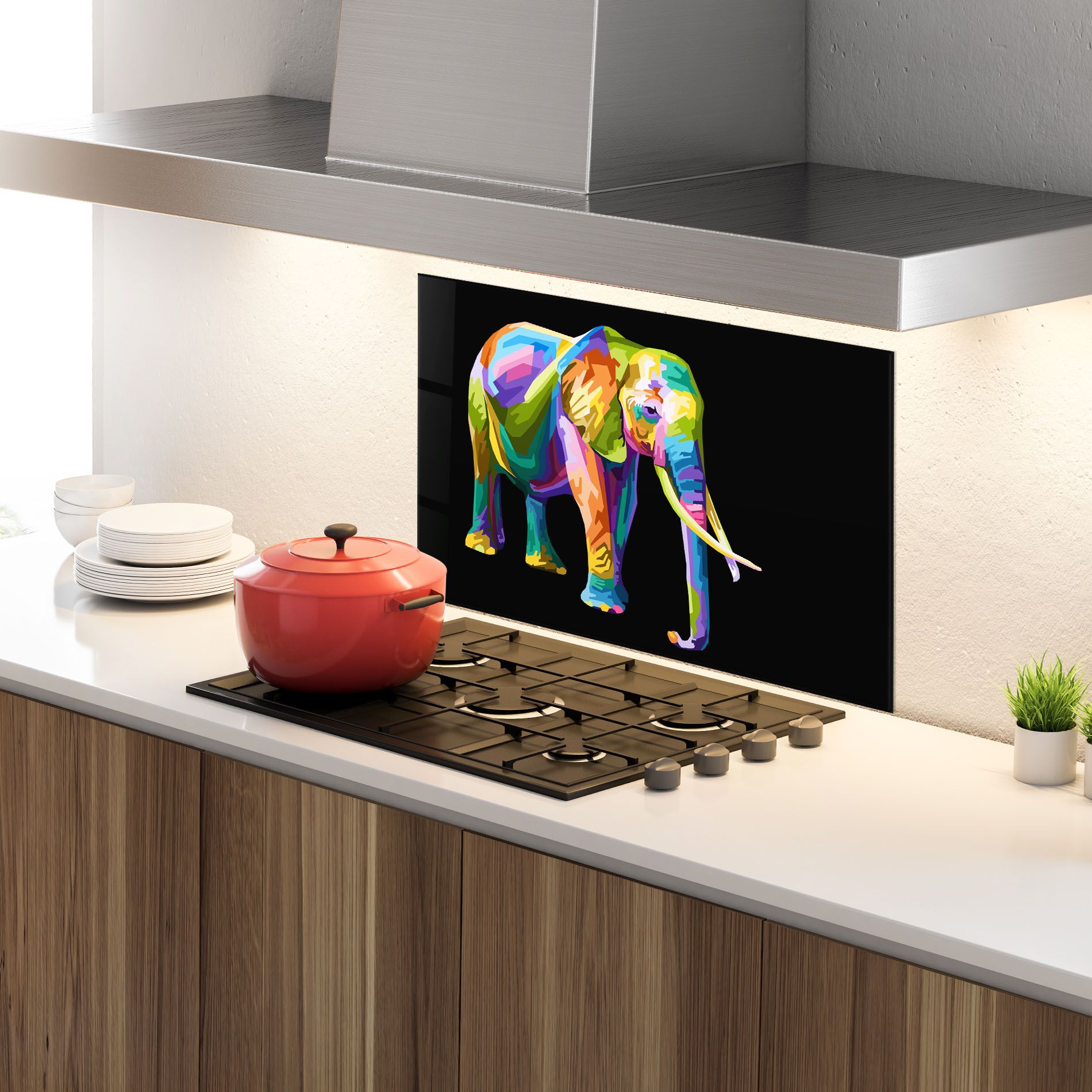 Colorful Elephant Art mockup 4