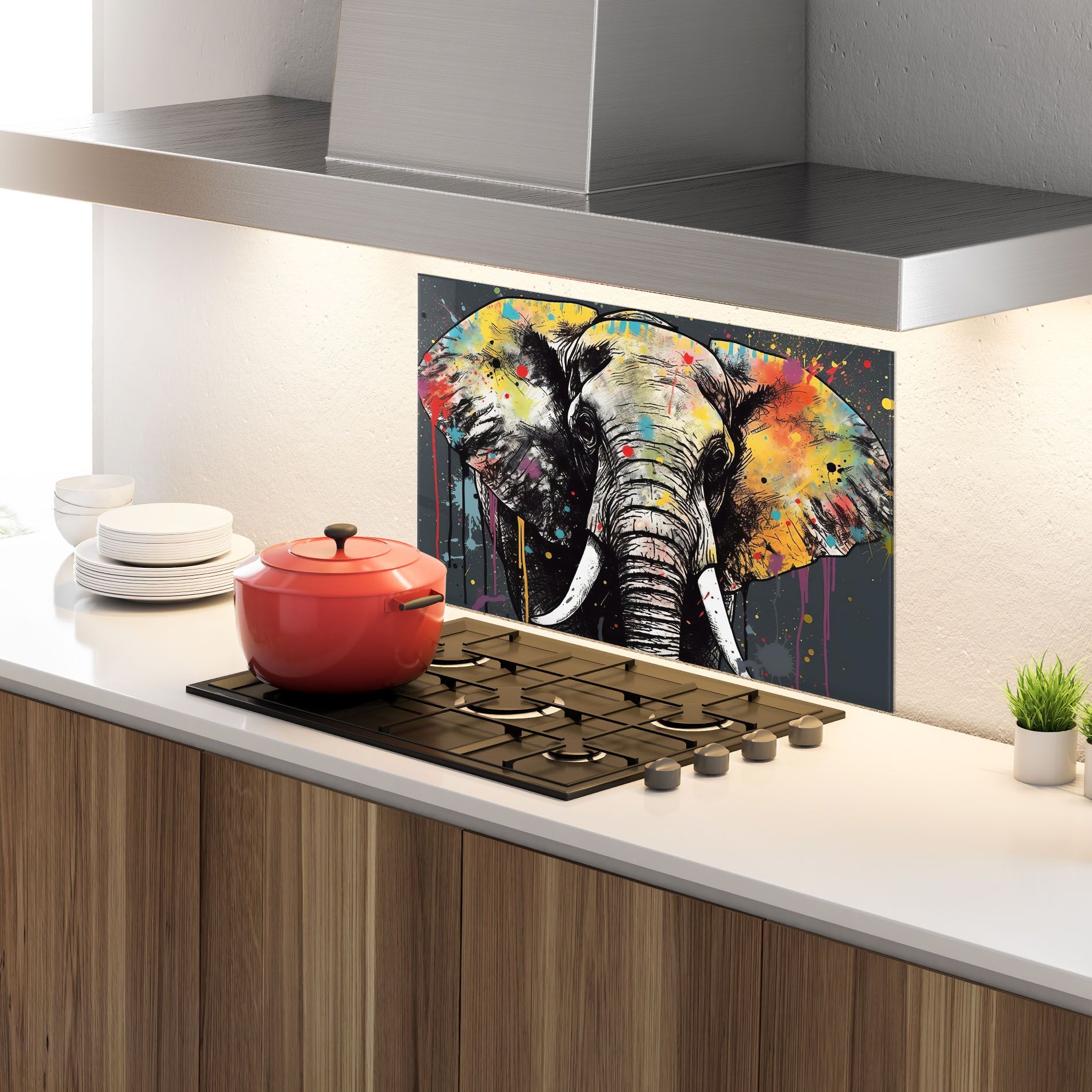 Elephant Portrait Art mockup 4