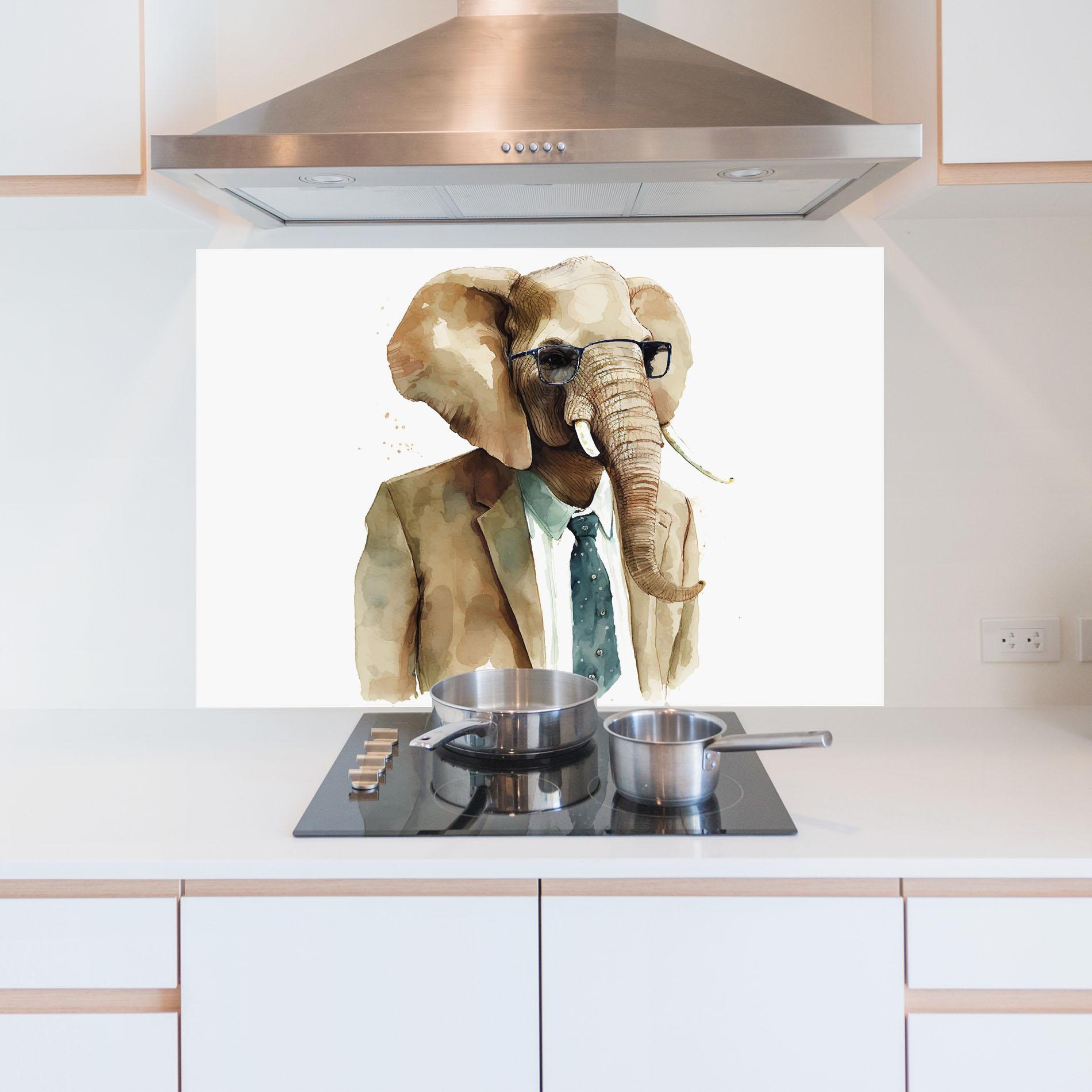 Konyhai üveg hátfal Bussines Elephant mockup 5