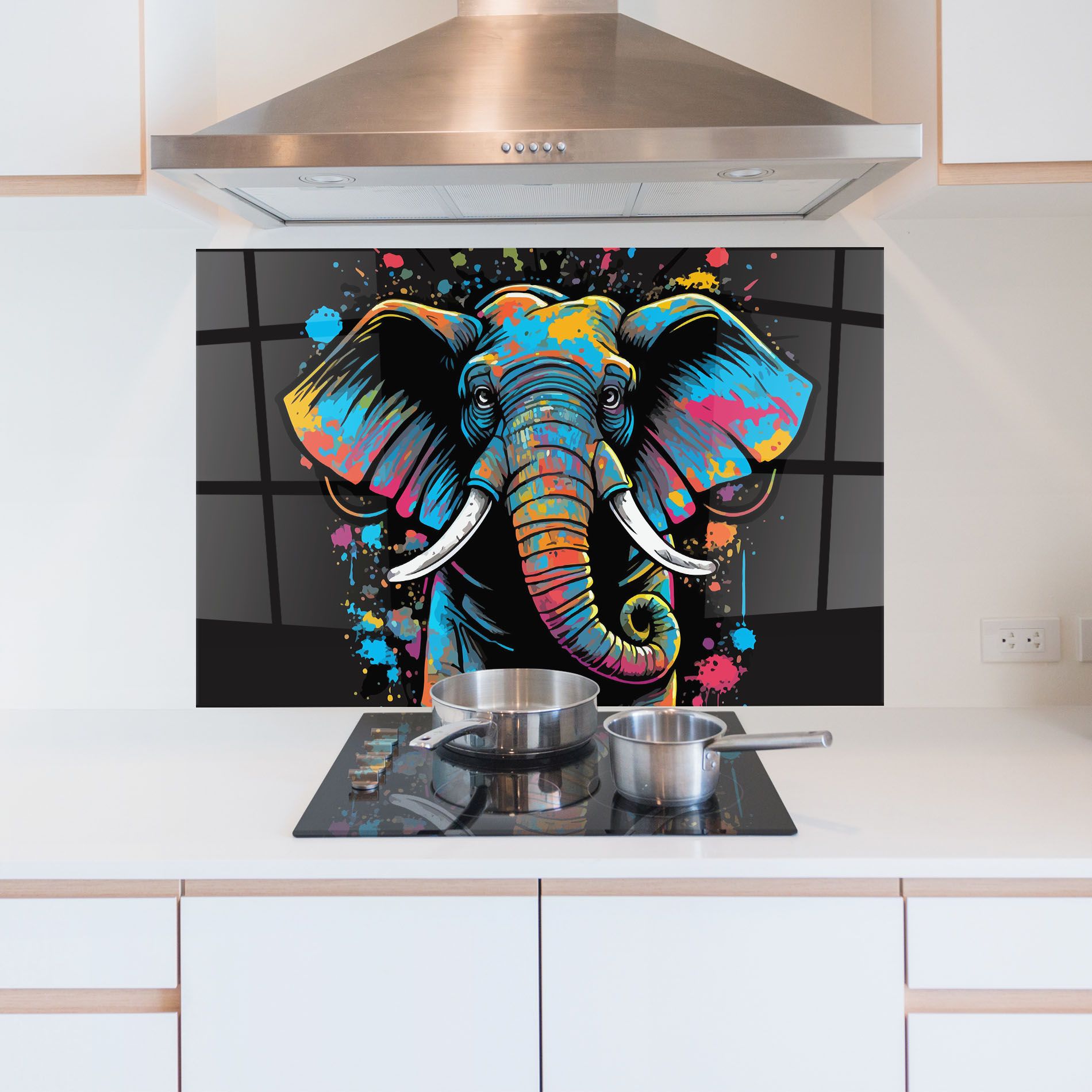Colorful Grey Elephant mockup 5