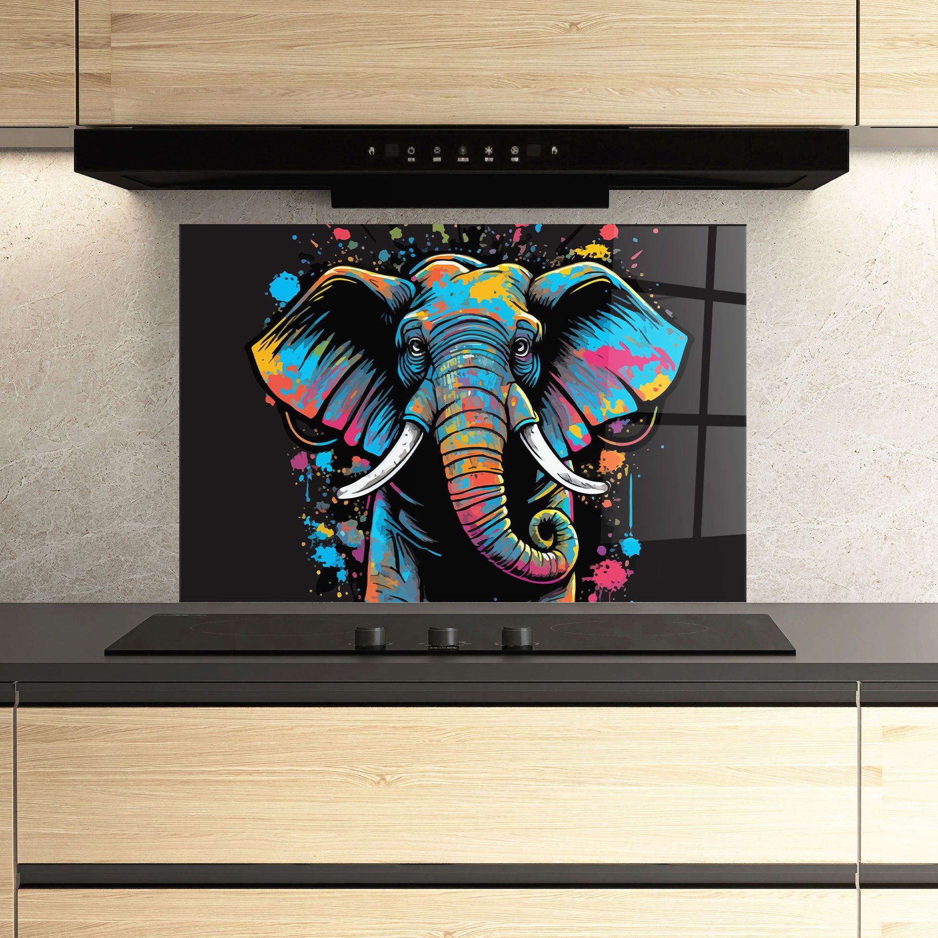 Colorful Grey Elephant mockup 3