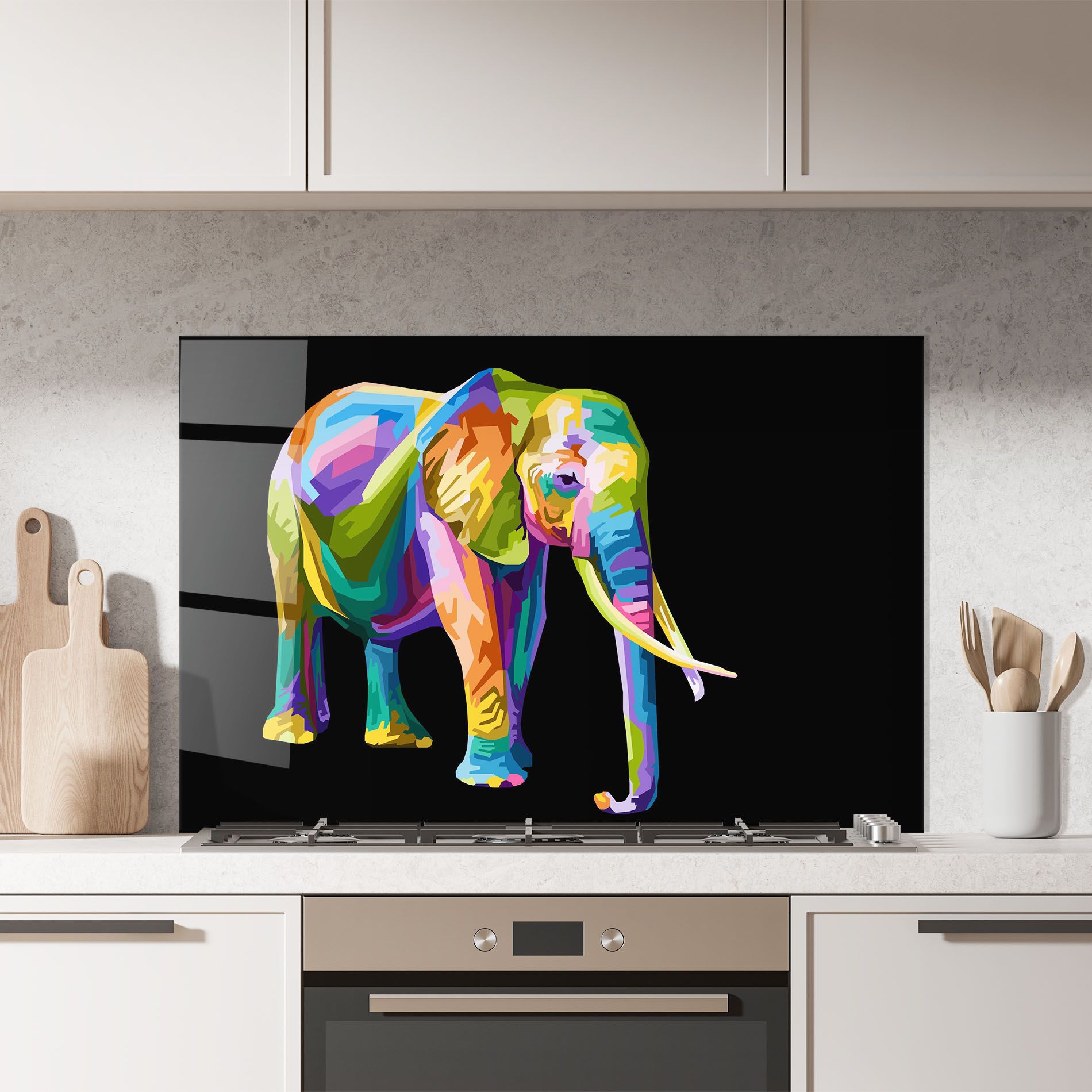 Colorful Elephant Art mockup 7