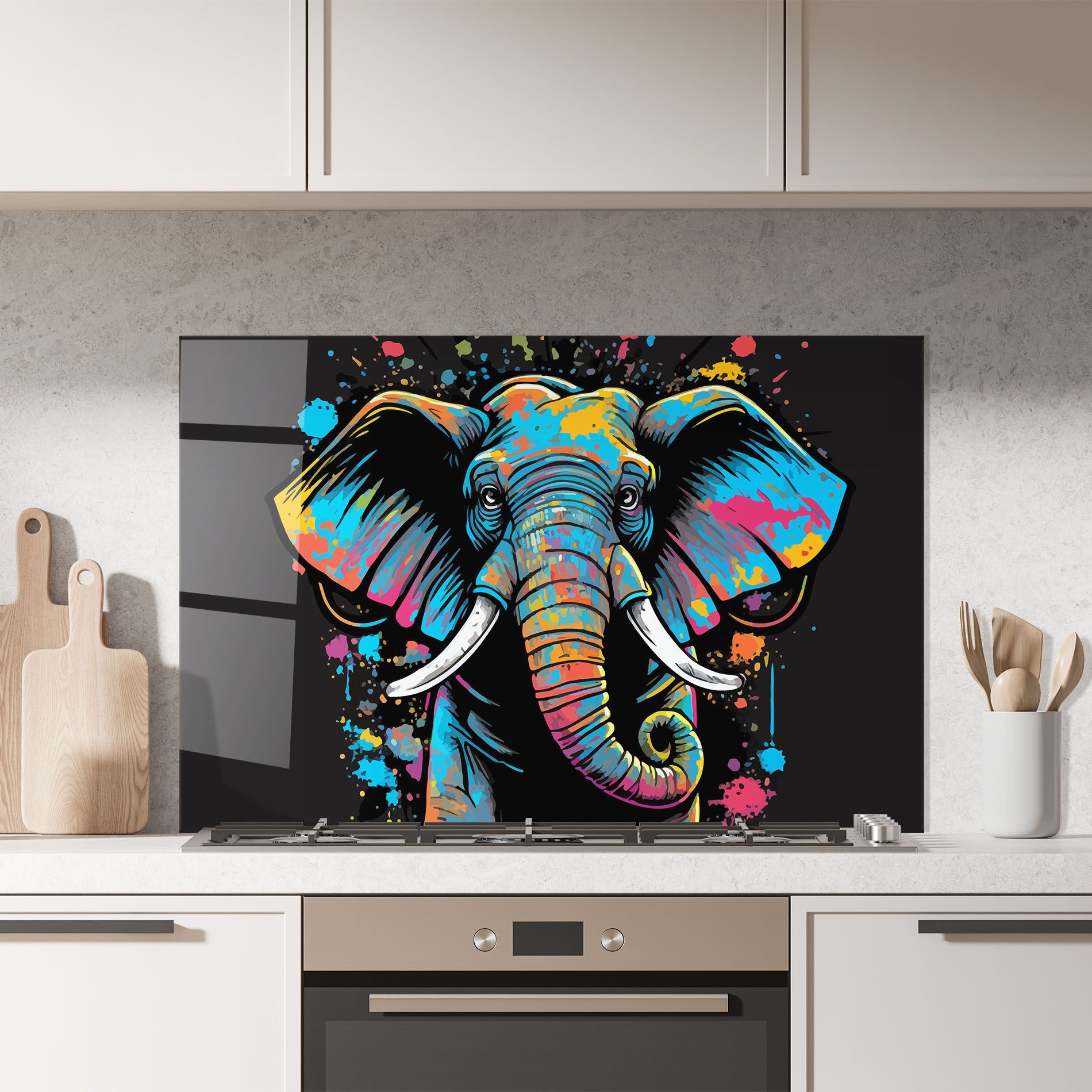 Colorful Grey Elephant mockup 7