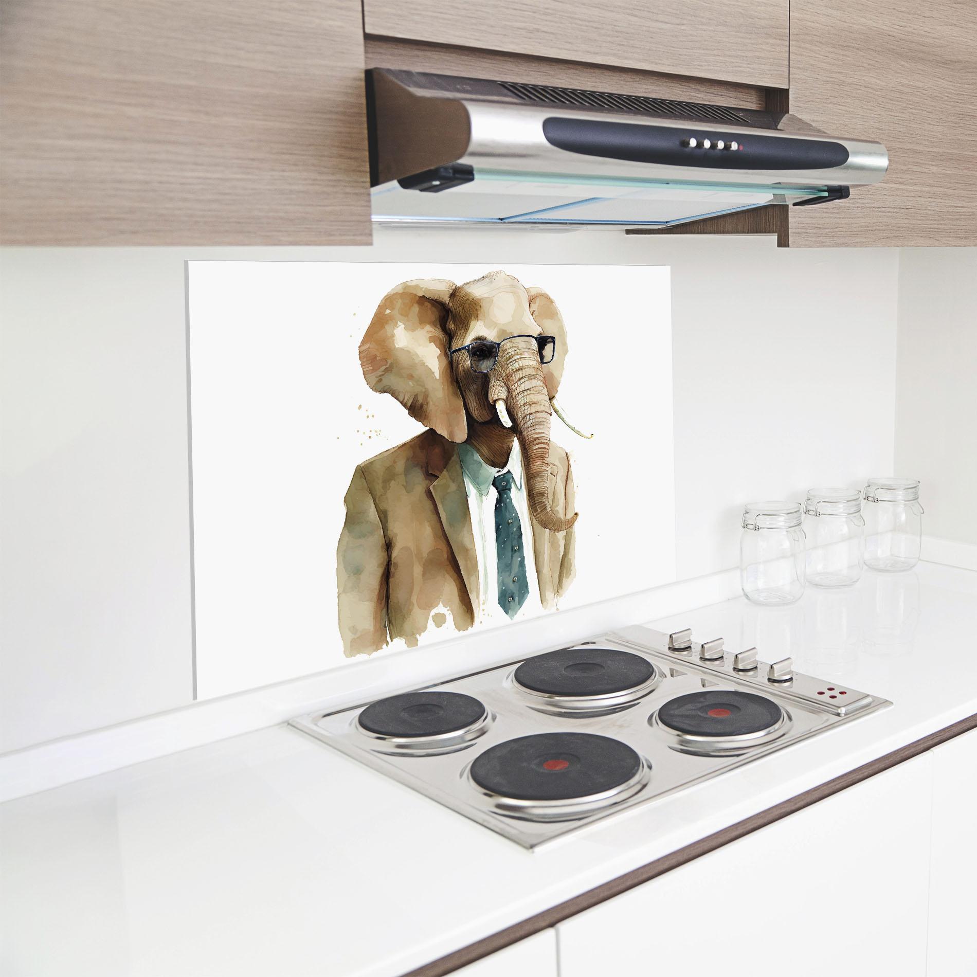 Konyhai üveg hátfal Bussines Elephant mockup 8