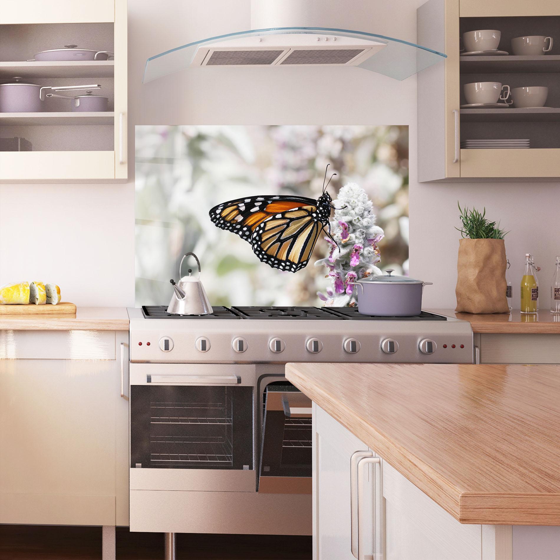 Konyhai üveg hátfal Beauty Butterfly mockup 1