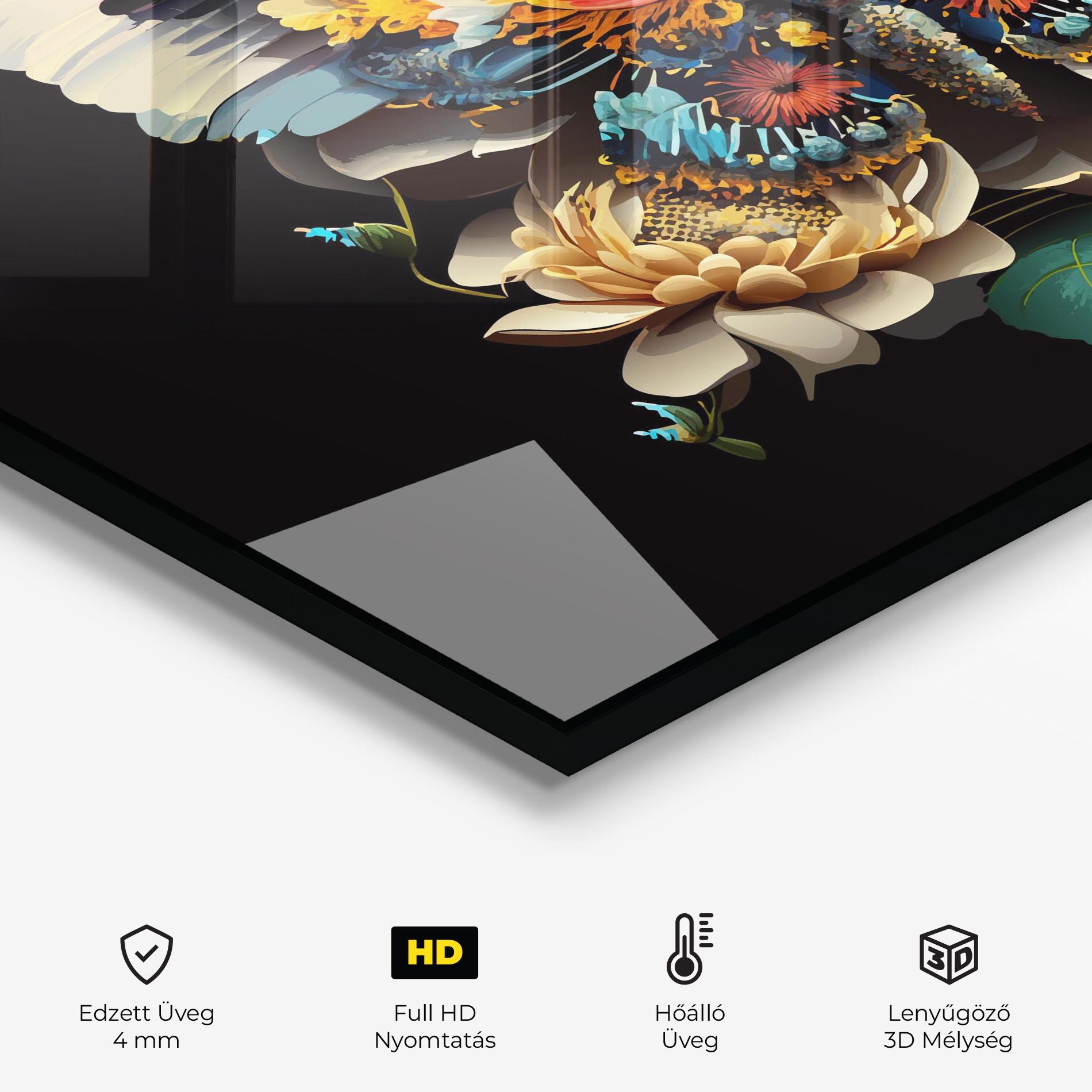 Konyhai üveg hátfal Colorful Butterfly mockup 2