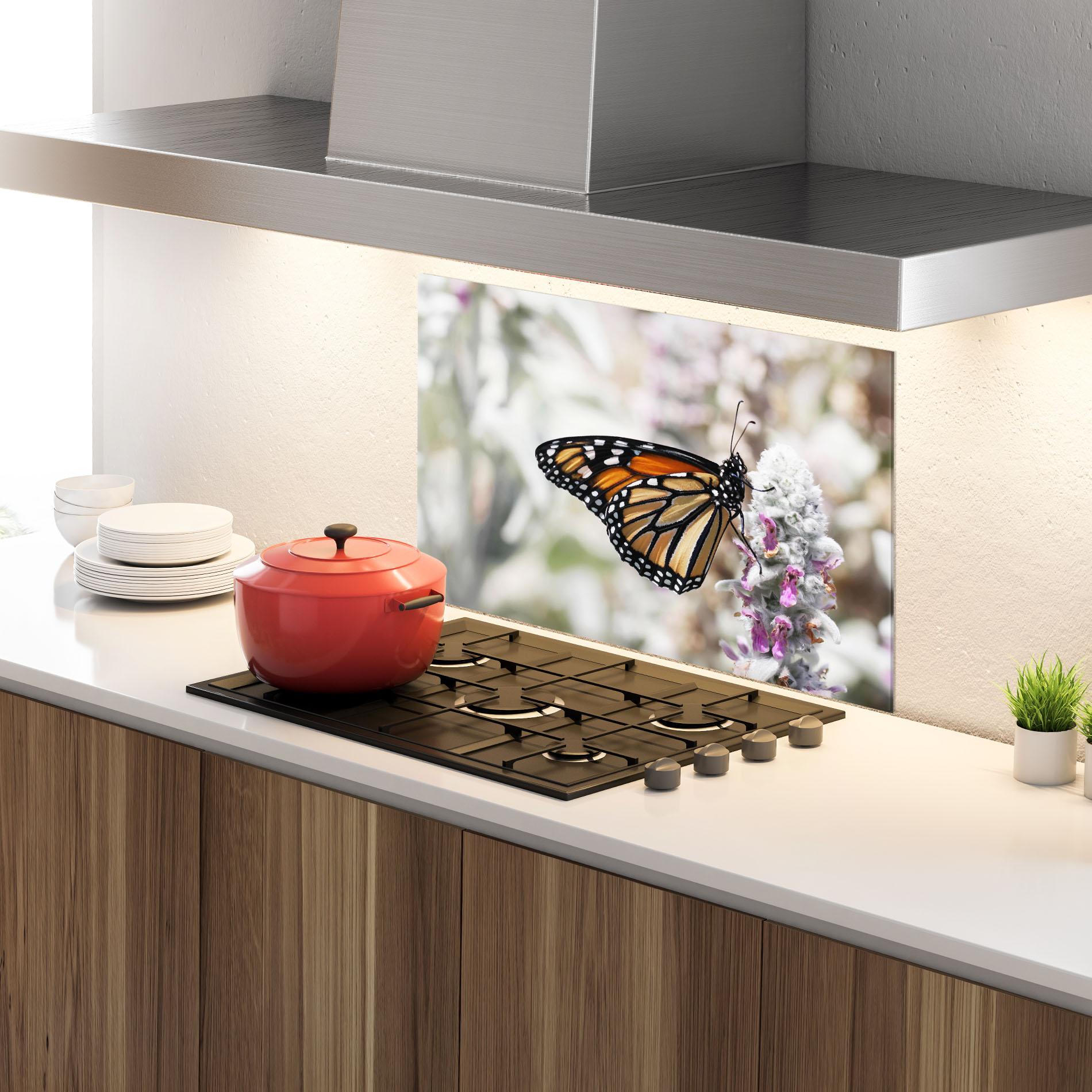 Konyhai üveg hátfal Beauty Butterfly mockup 4