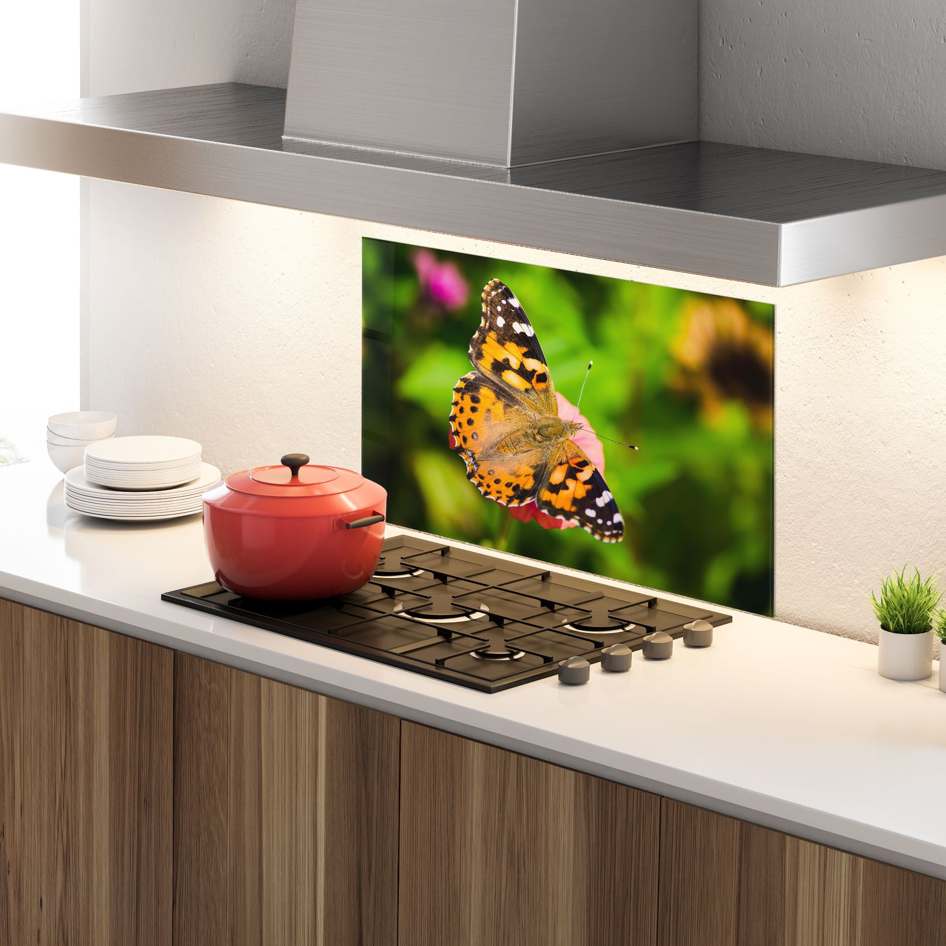 Butterfly On Flower mockup 4