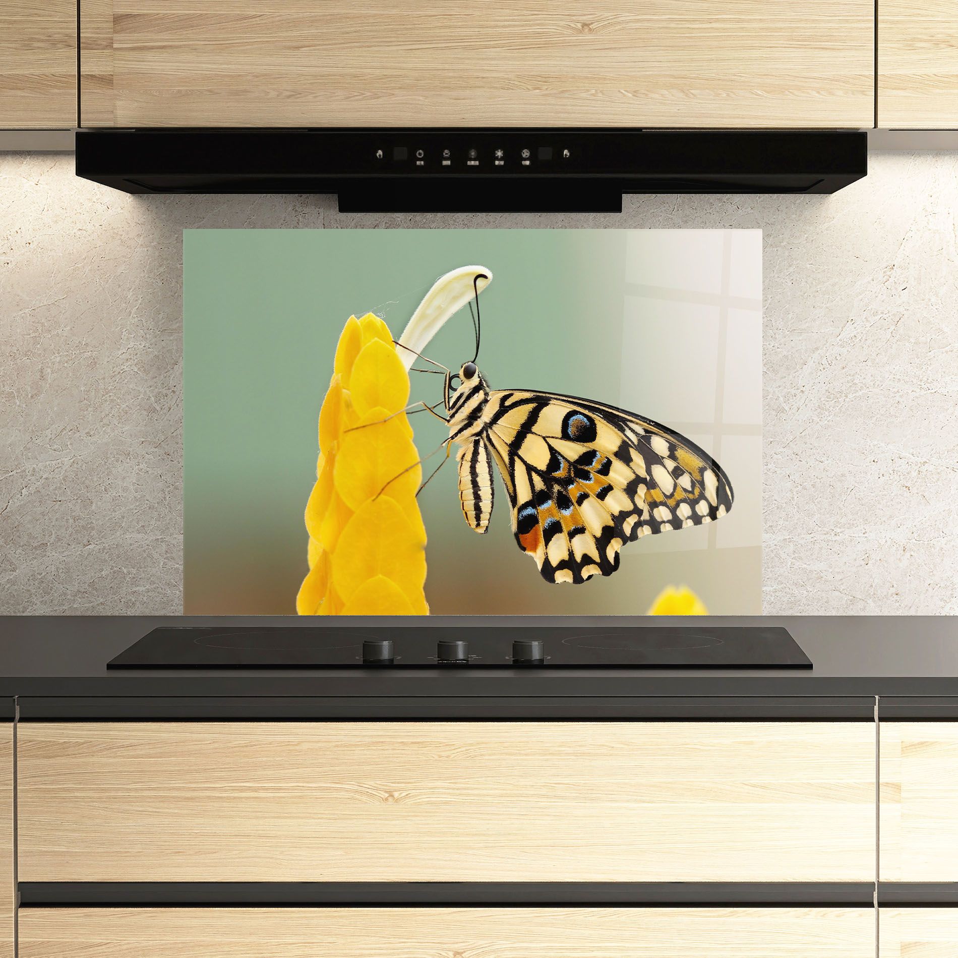 Cream Yellow Butterfly mockup 3