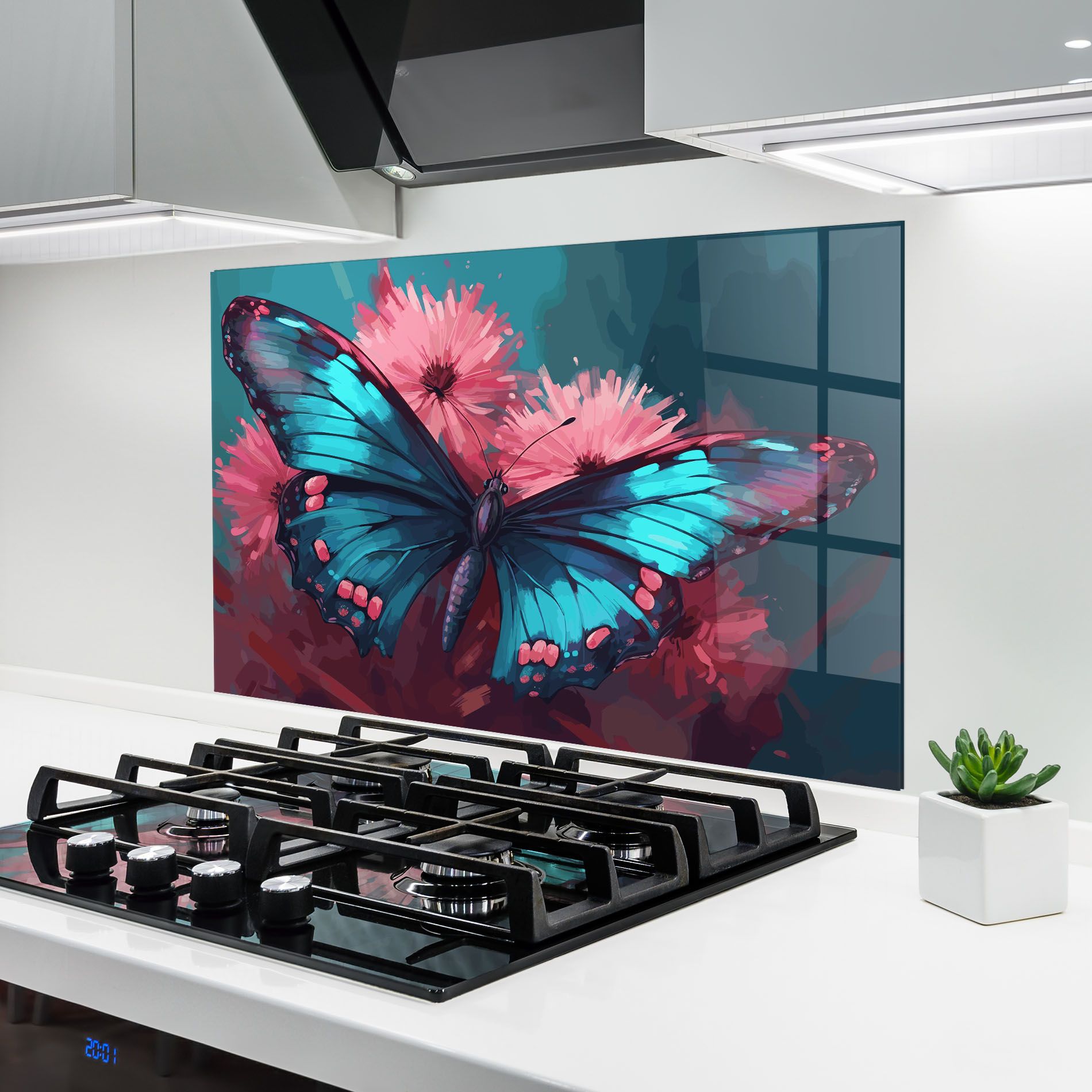 Blue Butterfly On Pink mockup 6