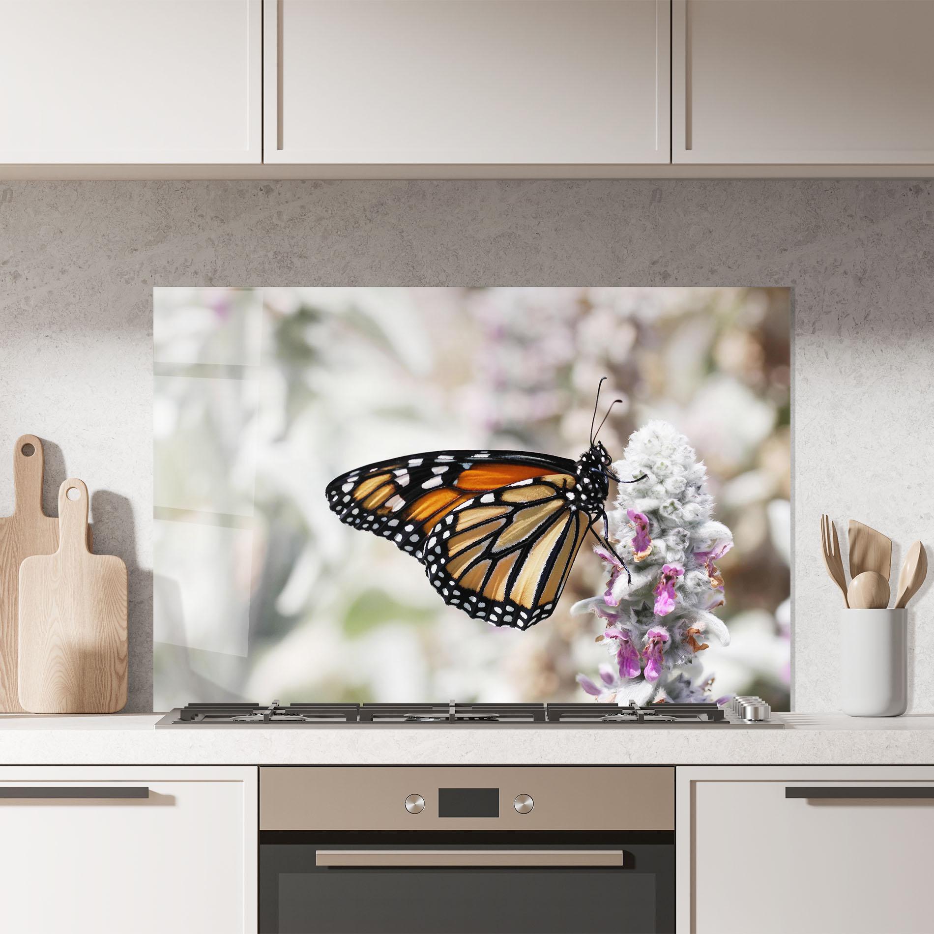Konyhai üveg hátfal Beauty Butterfly mockup 7