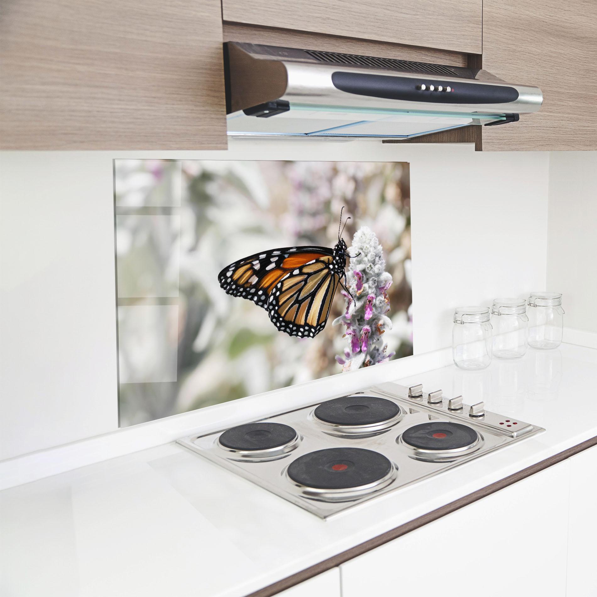 Konyhai üveg hátfal Beauty Butterfly mockup 8