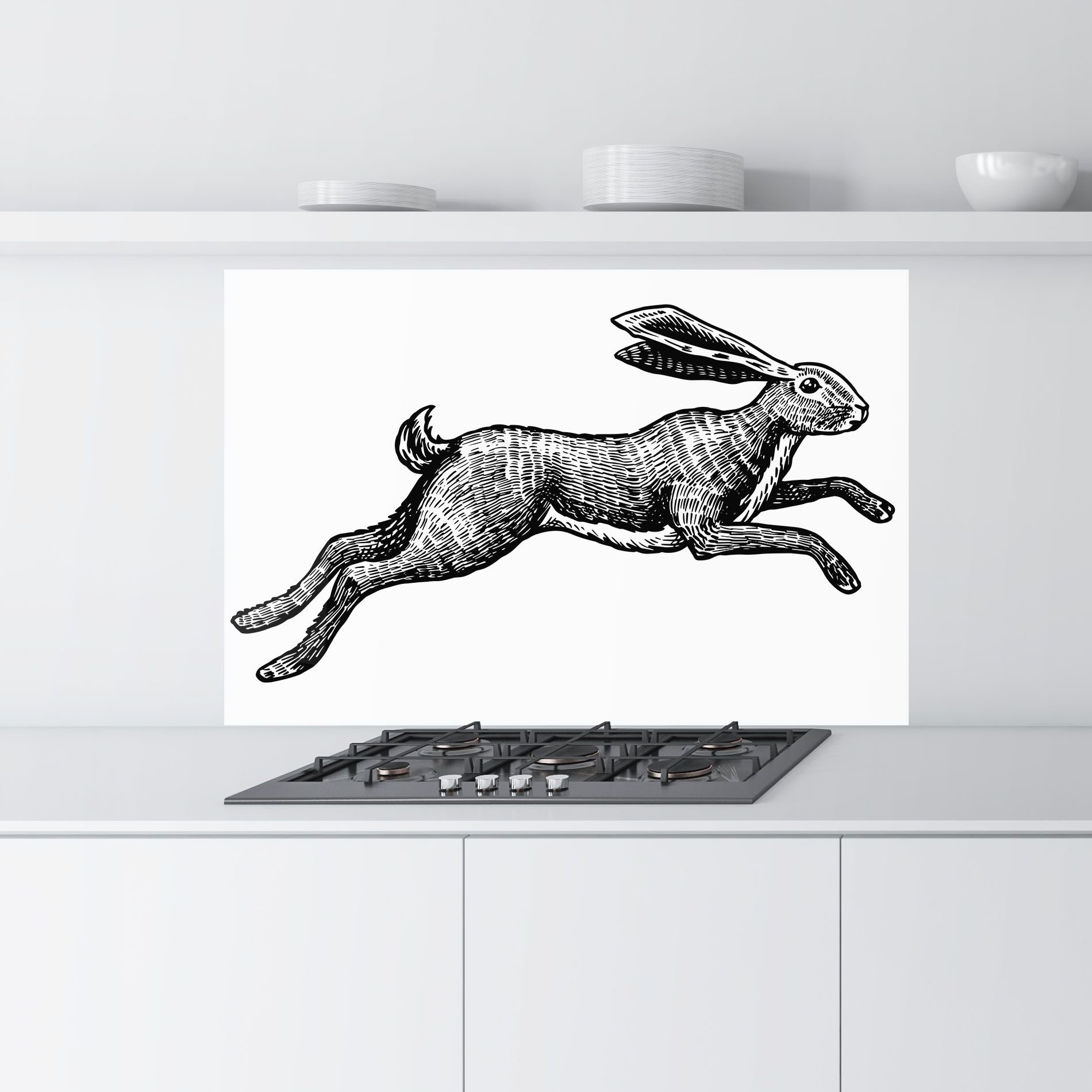 Black Line Bunny mockup 9