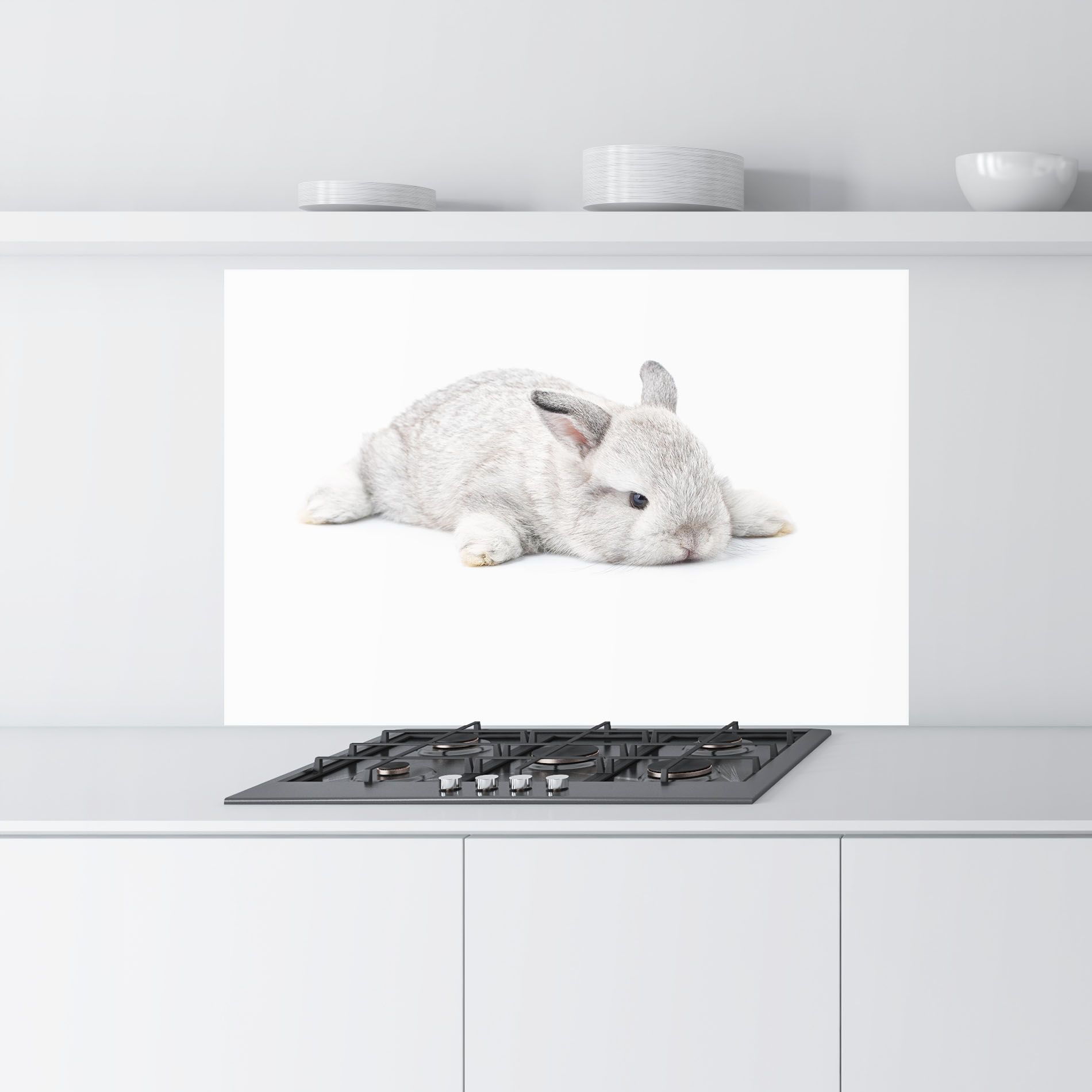 Light Gray Bunny Sleeping mockup 9