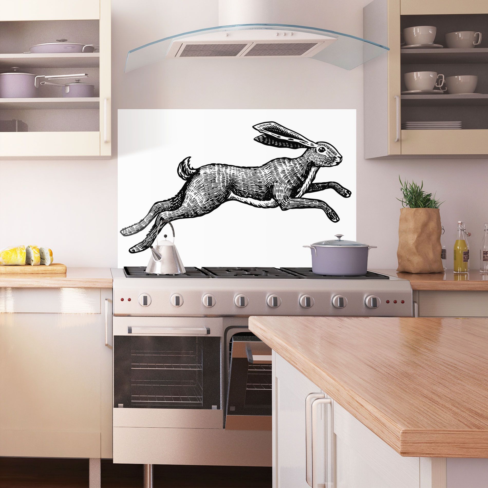 Black Line Bunny mockup 1