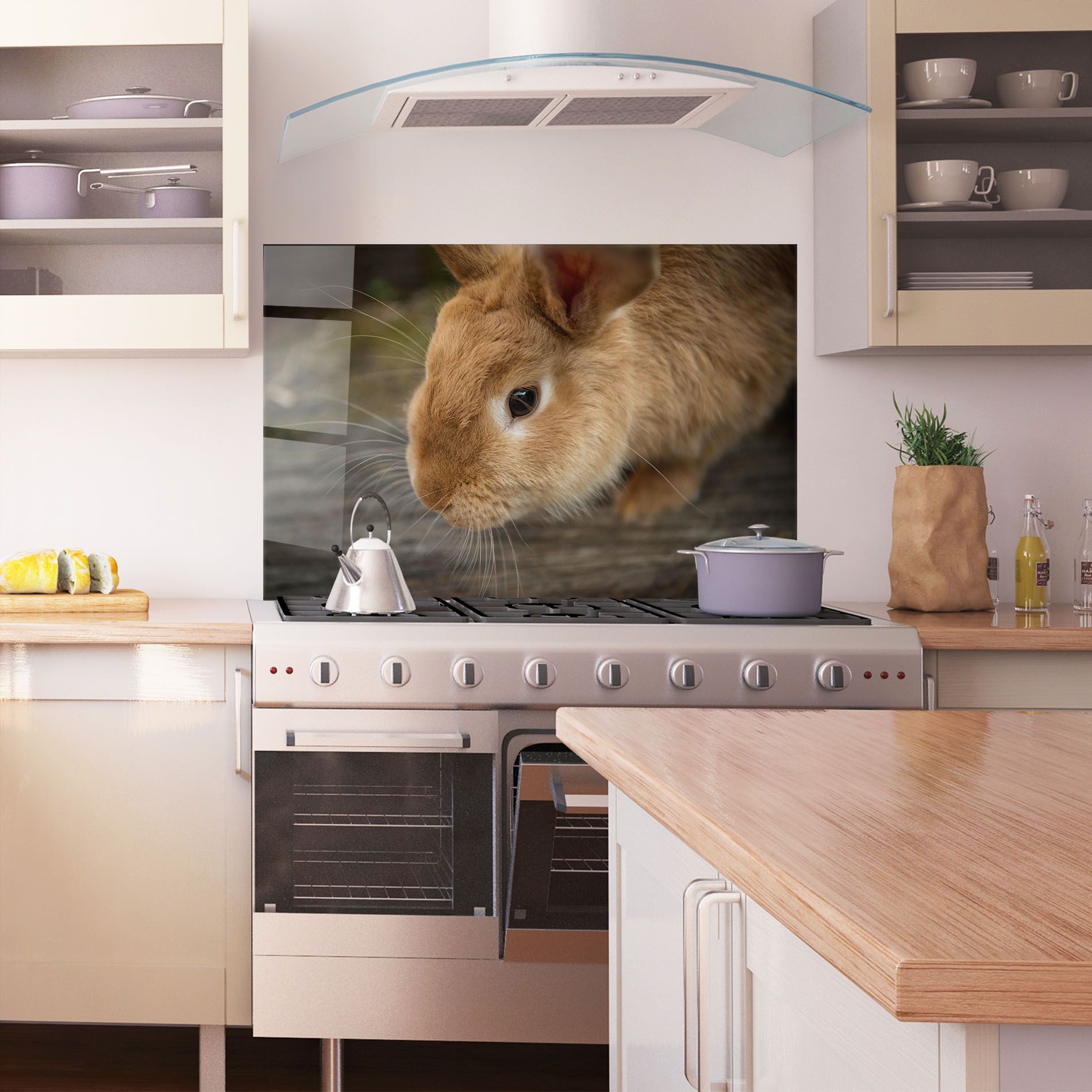 Orange Bunny Looking mockup 1