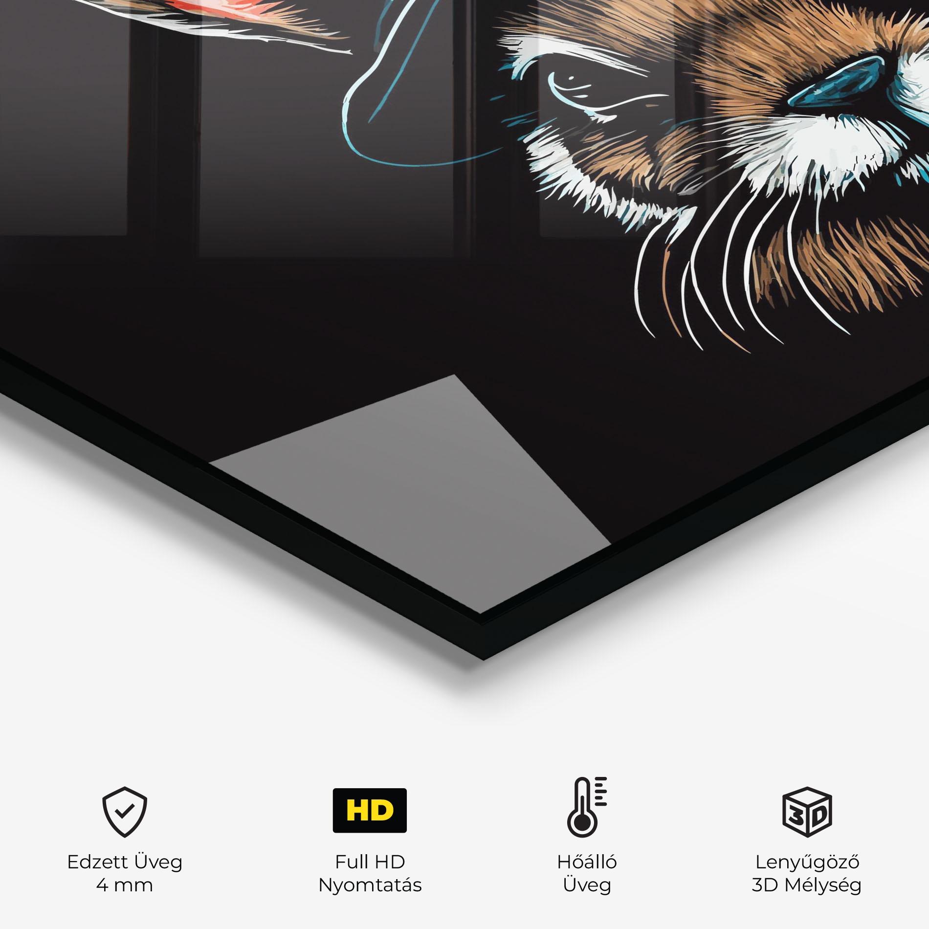 Konyhai üveg hátfal Hat Bunny mockup 2