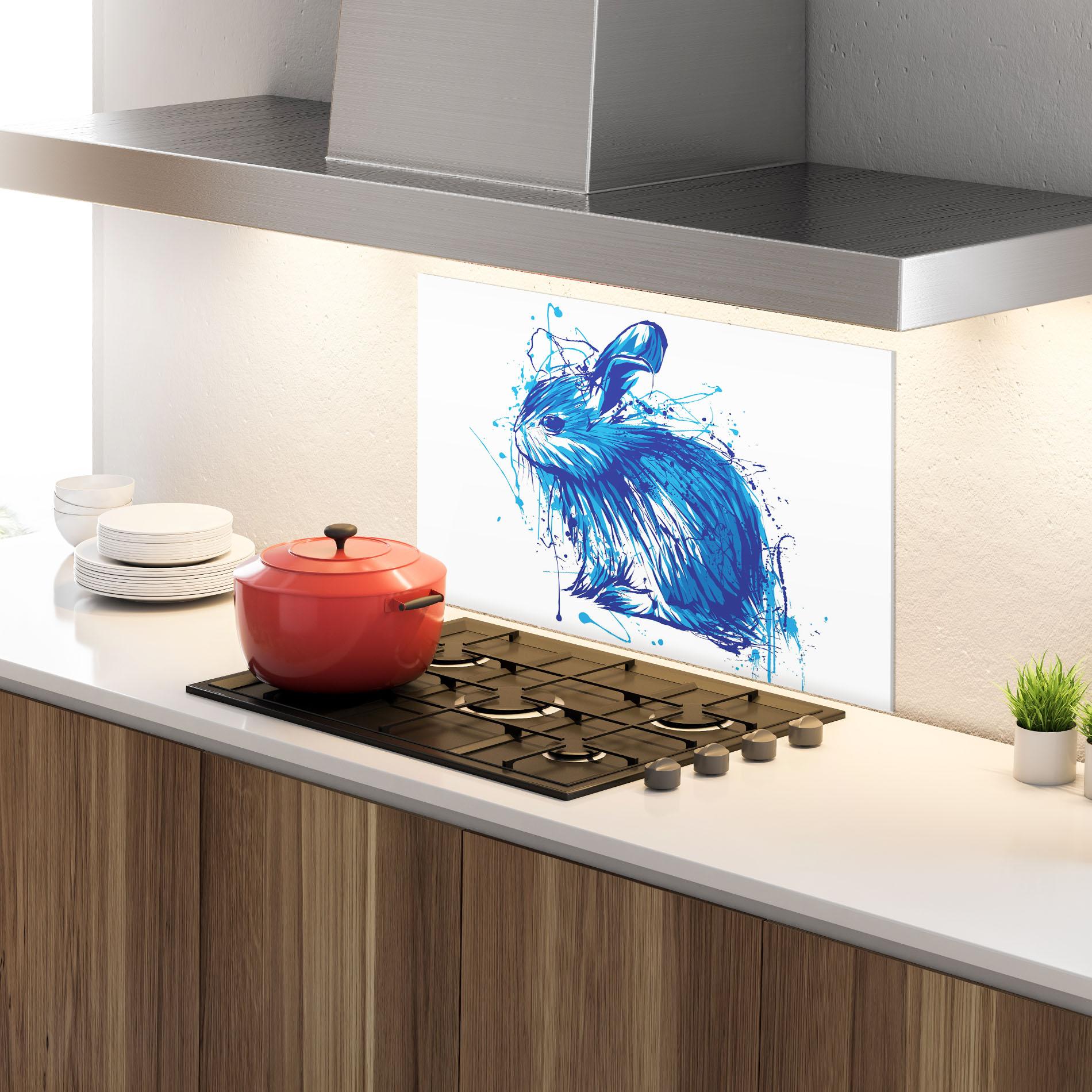 Konyhai üveg hátfal Blue Bunny mockup 4