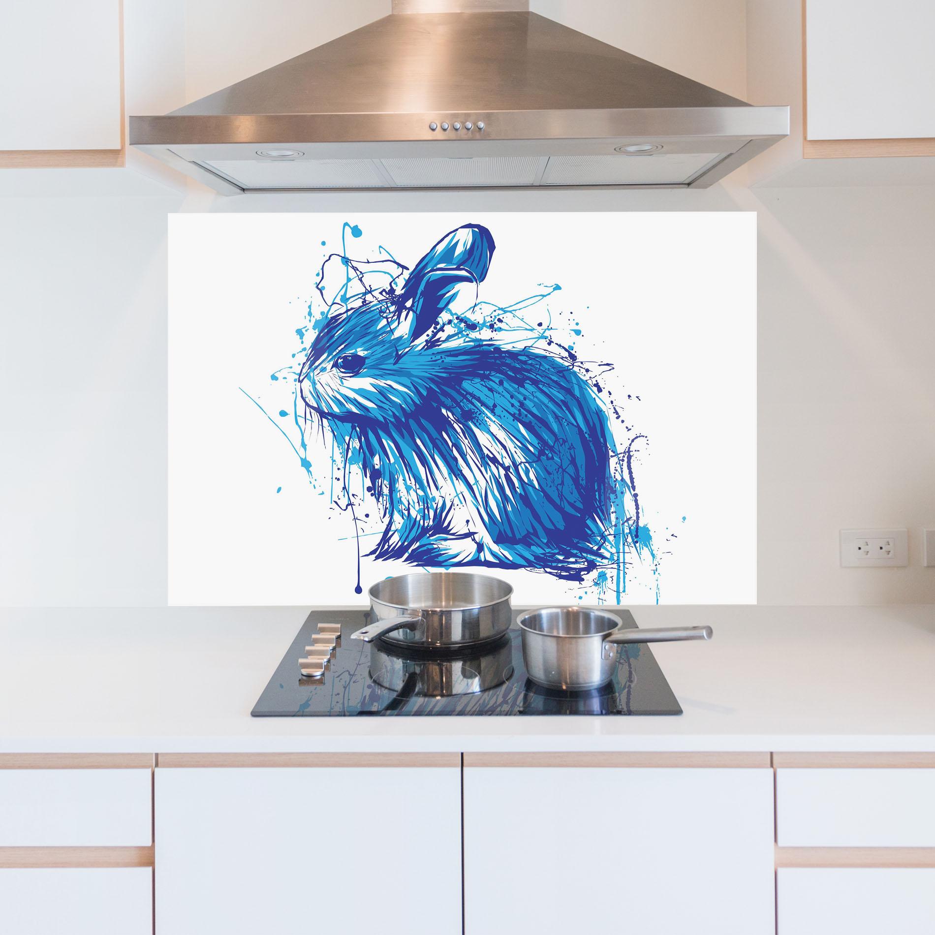 Konyhai üveg hátfal Blue Bunny mockup 5