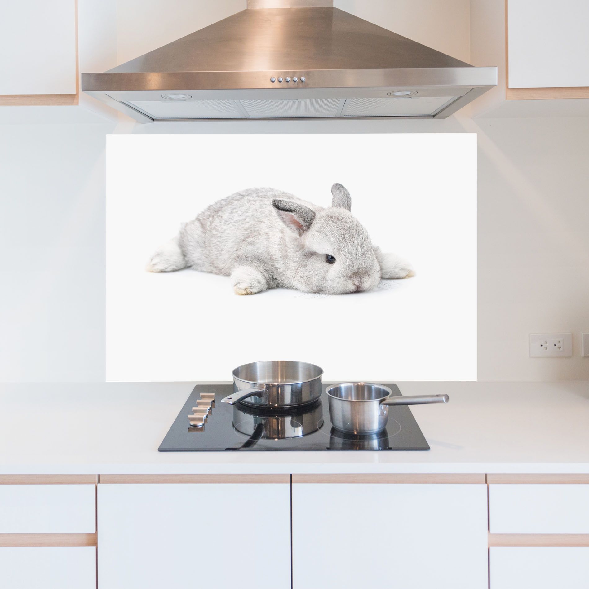 Light Gray Bunny Sleeping mockup 5