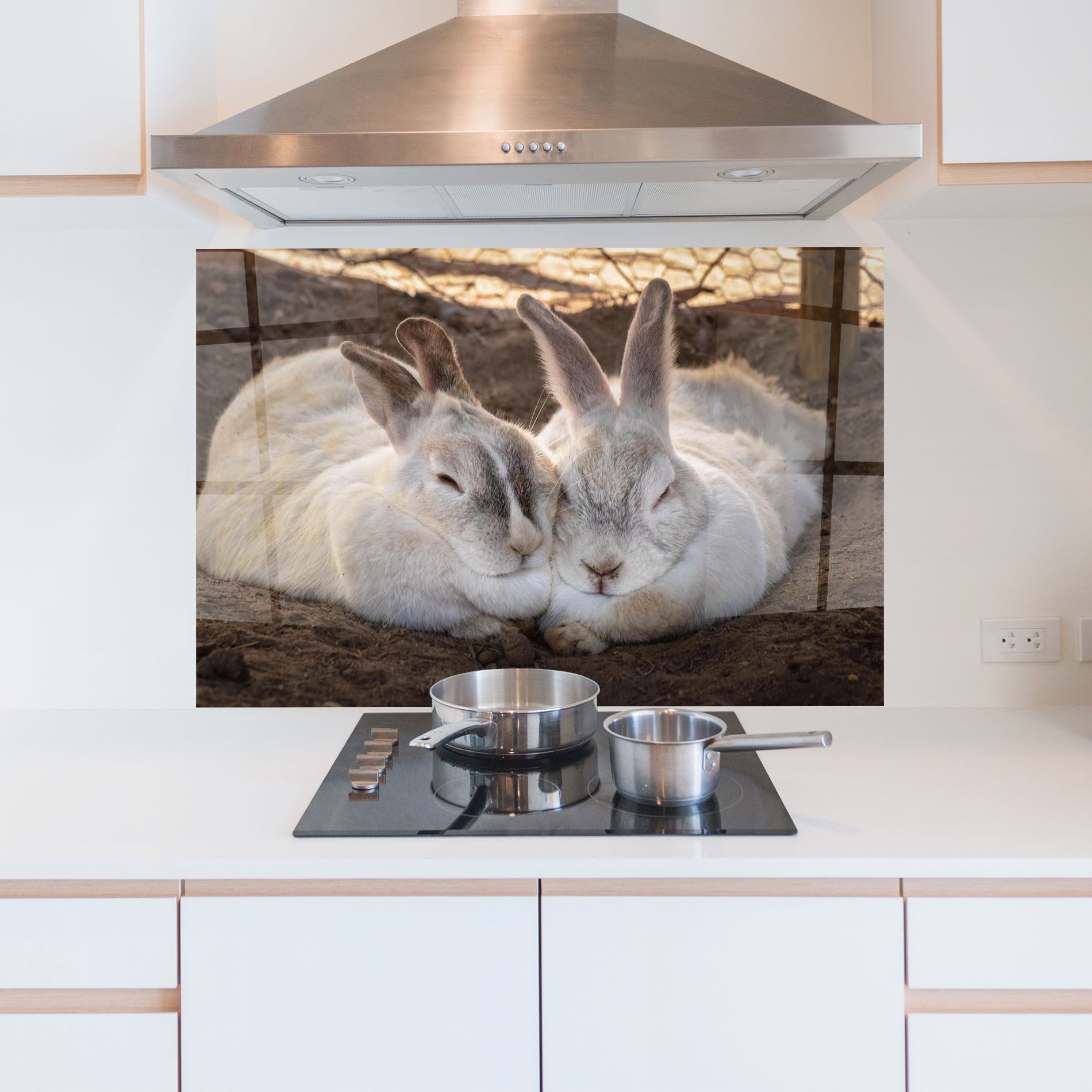 Light Grey Bunny Sleeping mockup 5