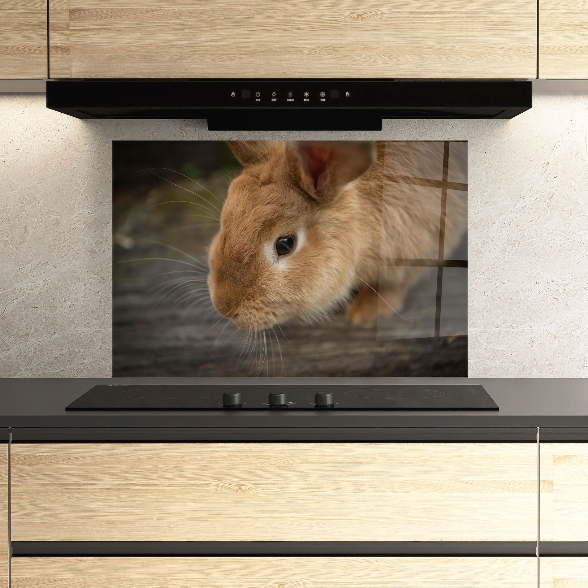 Orange Bunny Looking mockup 3