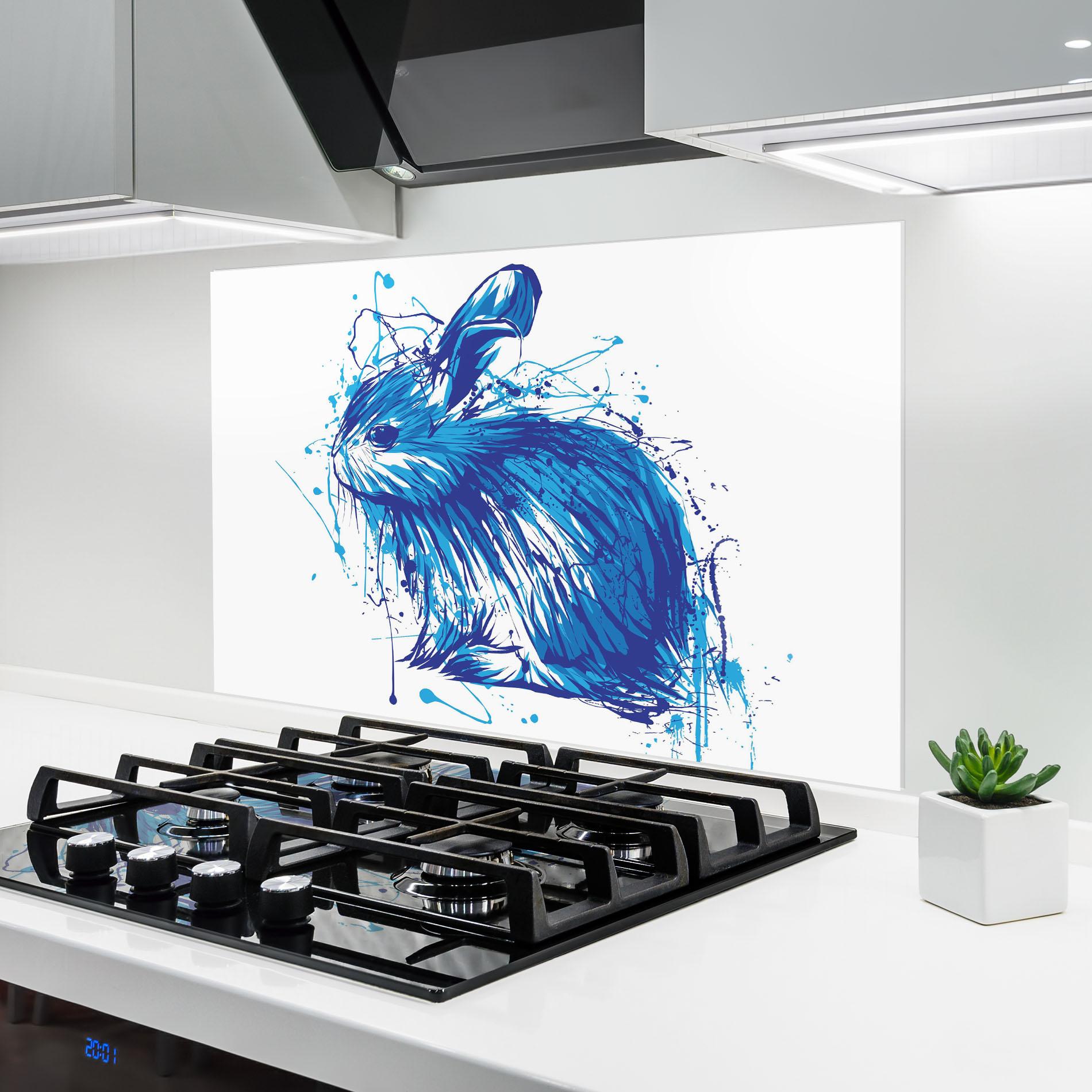Konyhai üveg hátfal Blue Bunny mockup 6