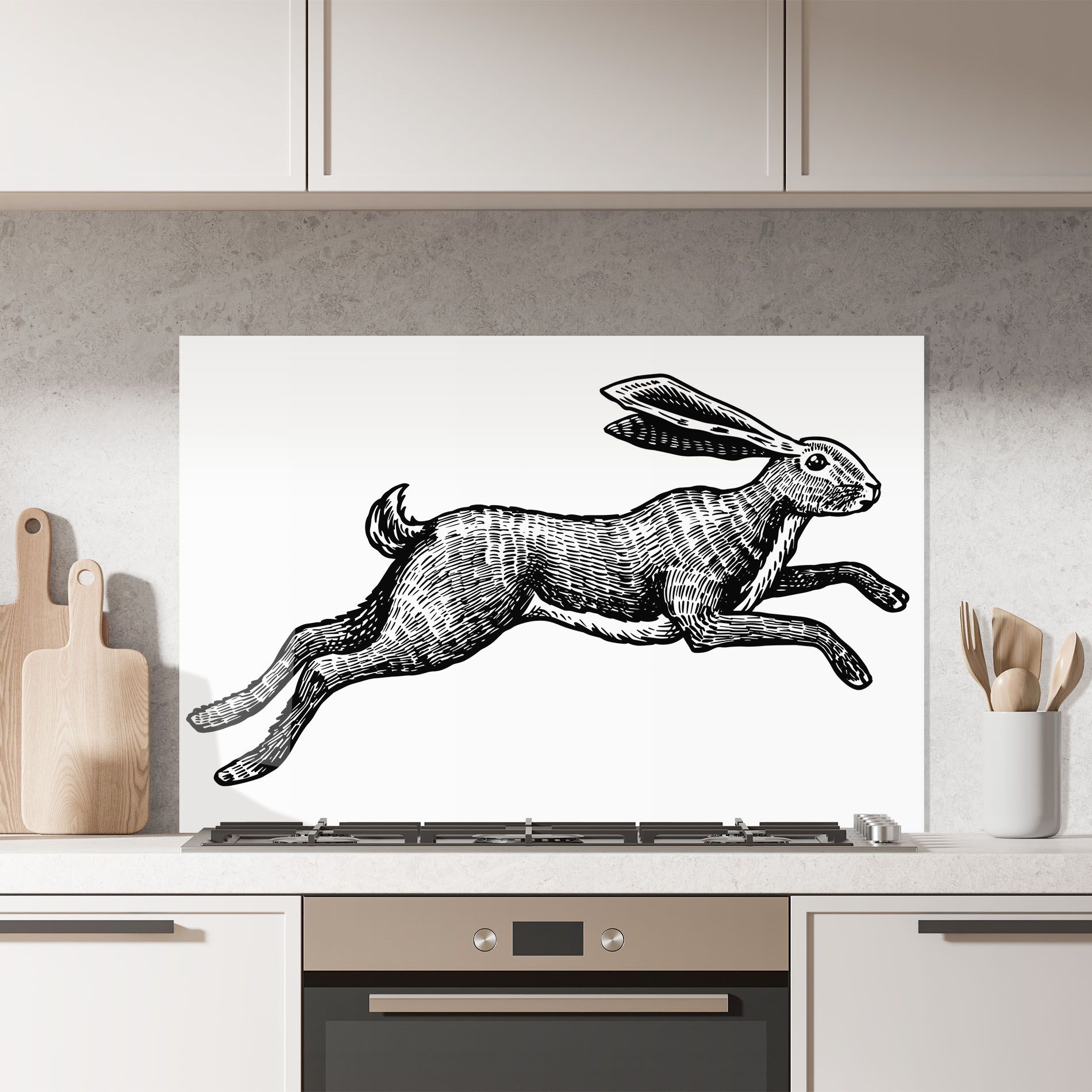 Black Line Bunny mockup 7