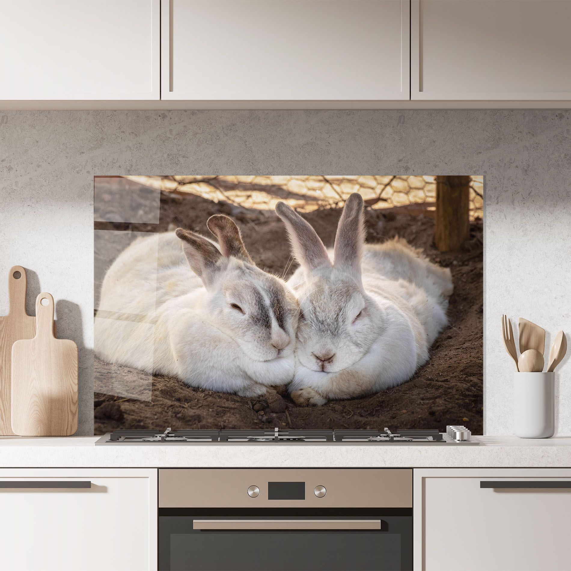 Light Grey Bunny Sleeping mockup 7