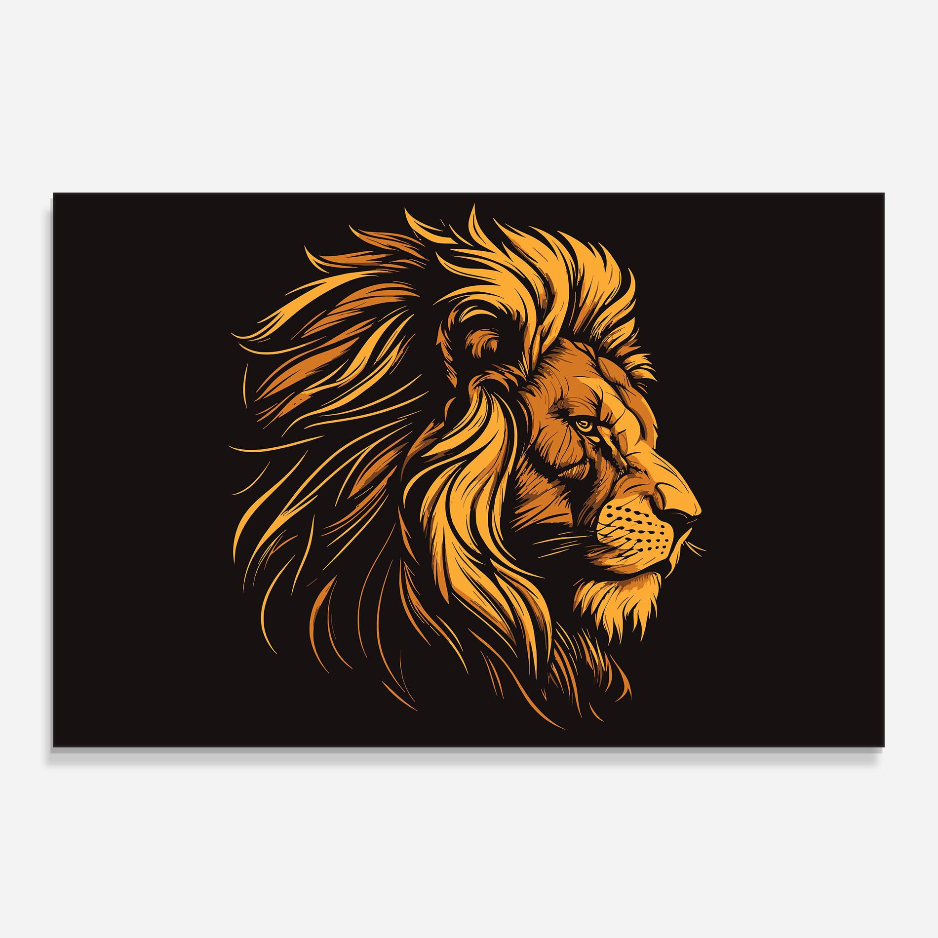 Konyhai üveg hátfal Lion Symbol mockup 0