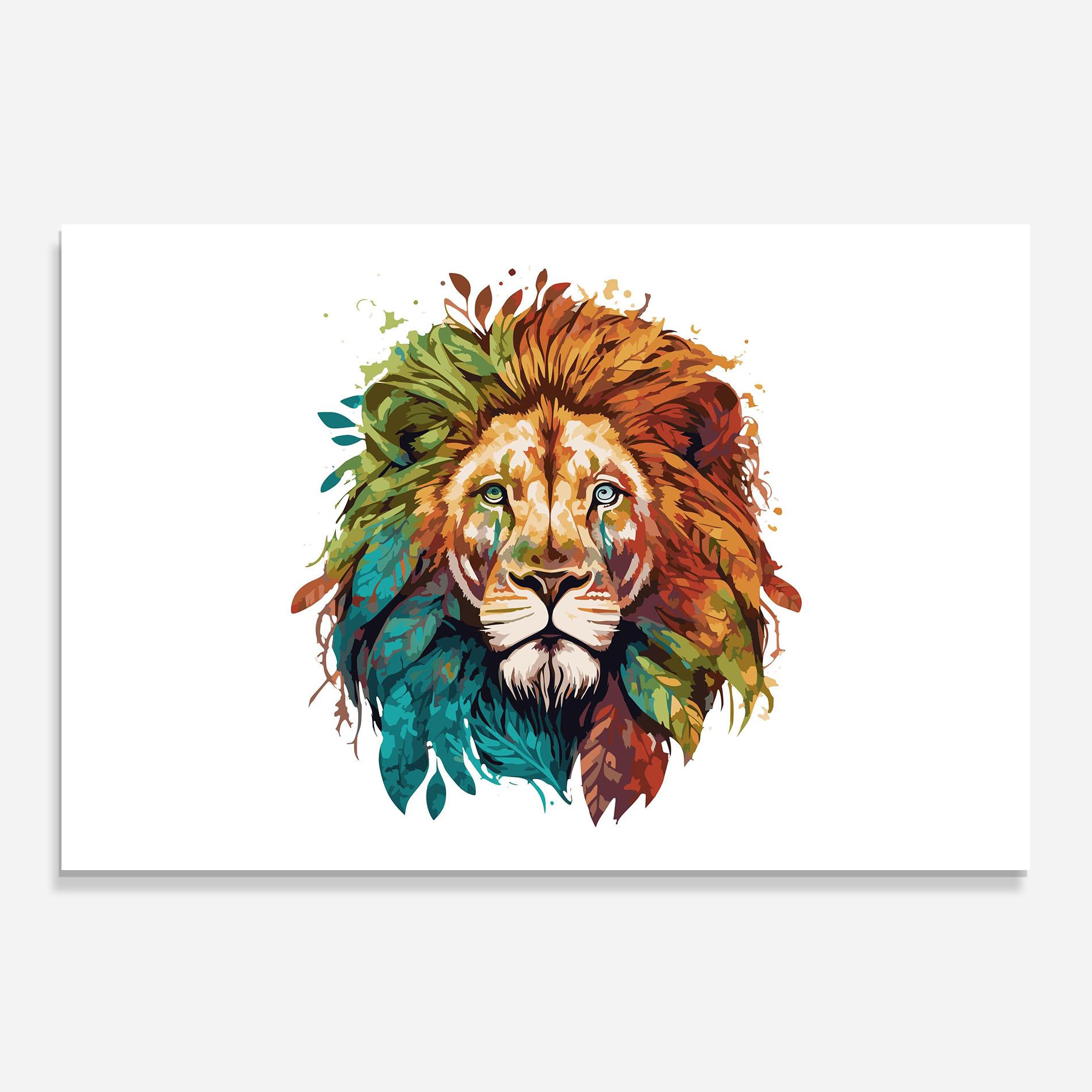 Konyhai üveg hátfal Nature Lion mockup 0