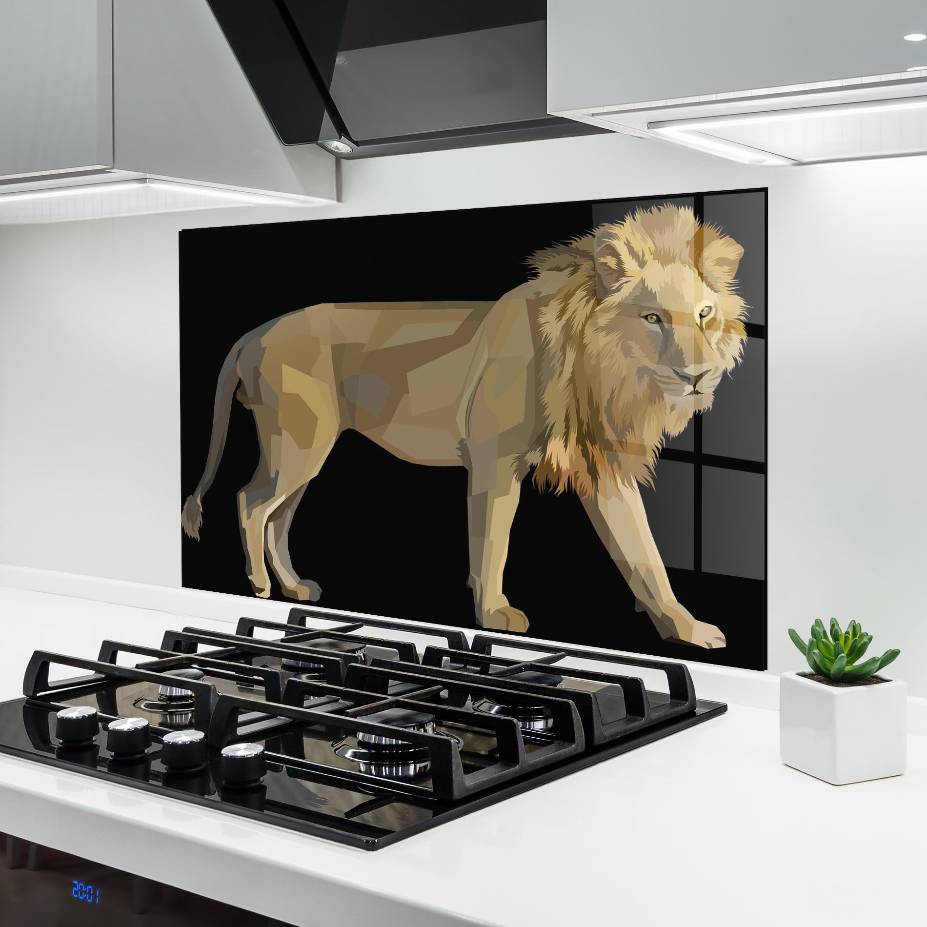 Lion Art On Black mockup 6