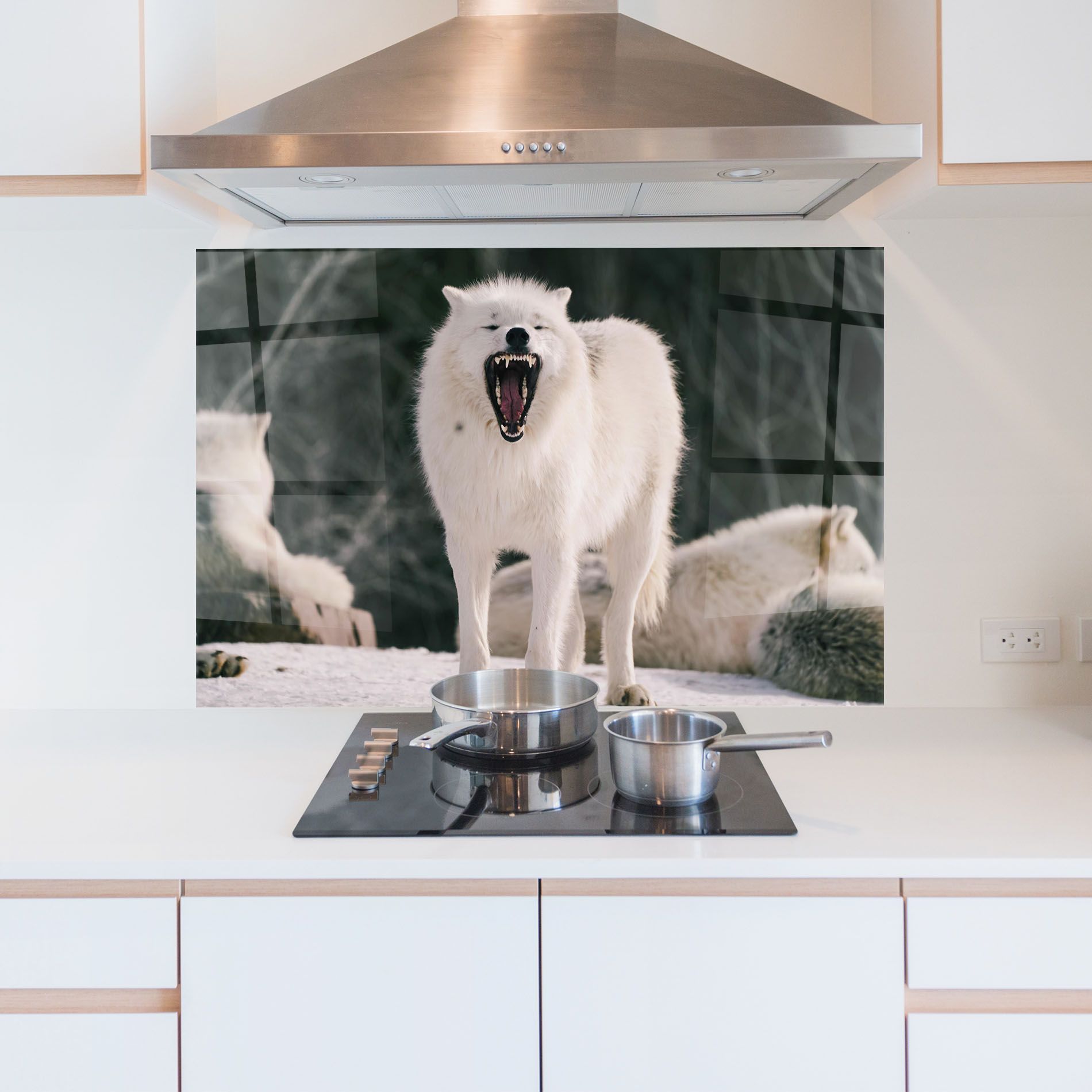 Laughing White Wolf mockup 5