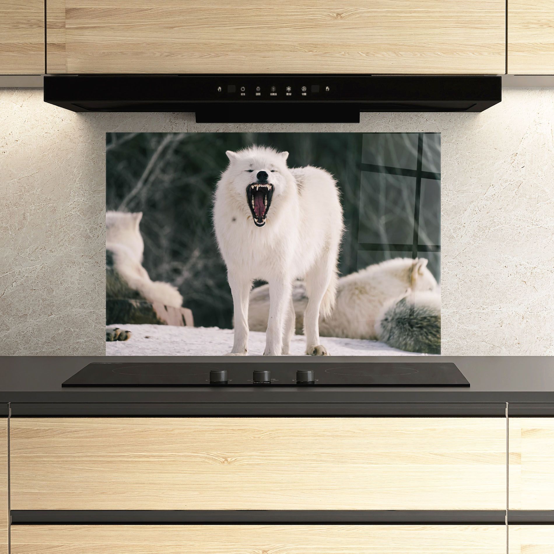 Laughing White Wolf mockup 3