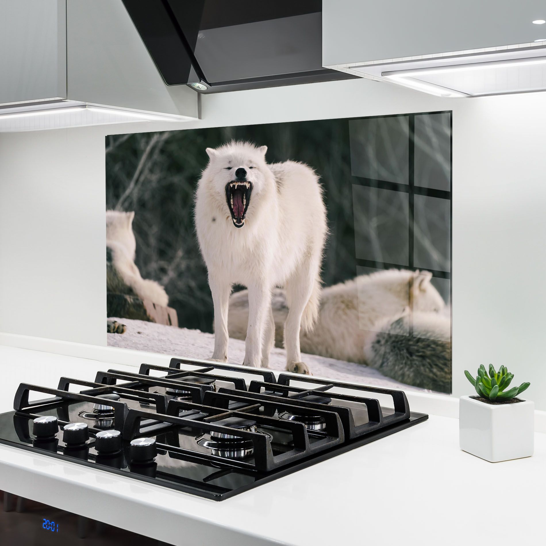 Laughing White Wolf mockup 6