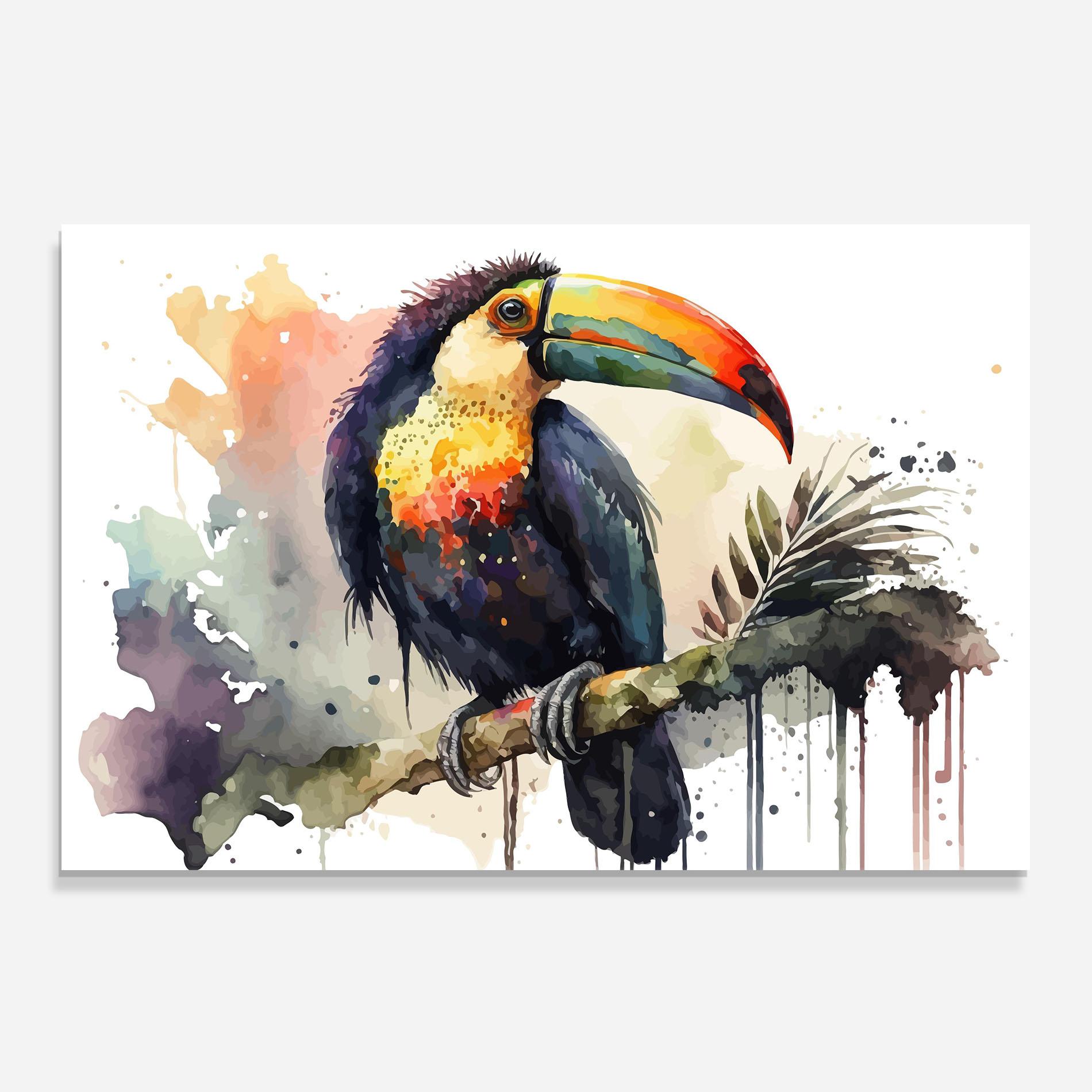 Konyhai üveg hátfal Beautiful Toucan Art mockup 0