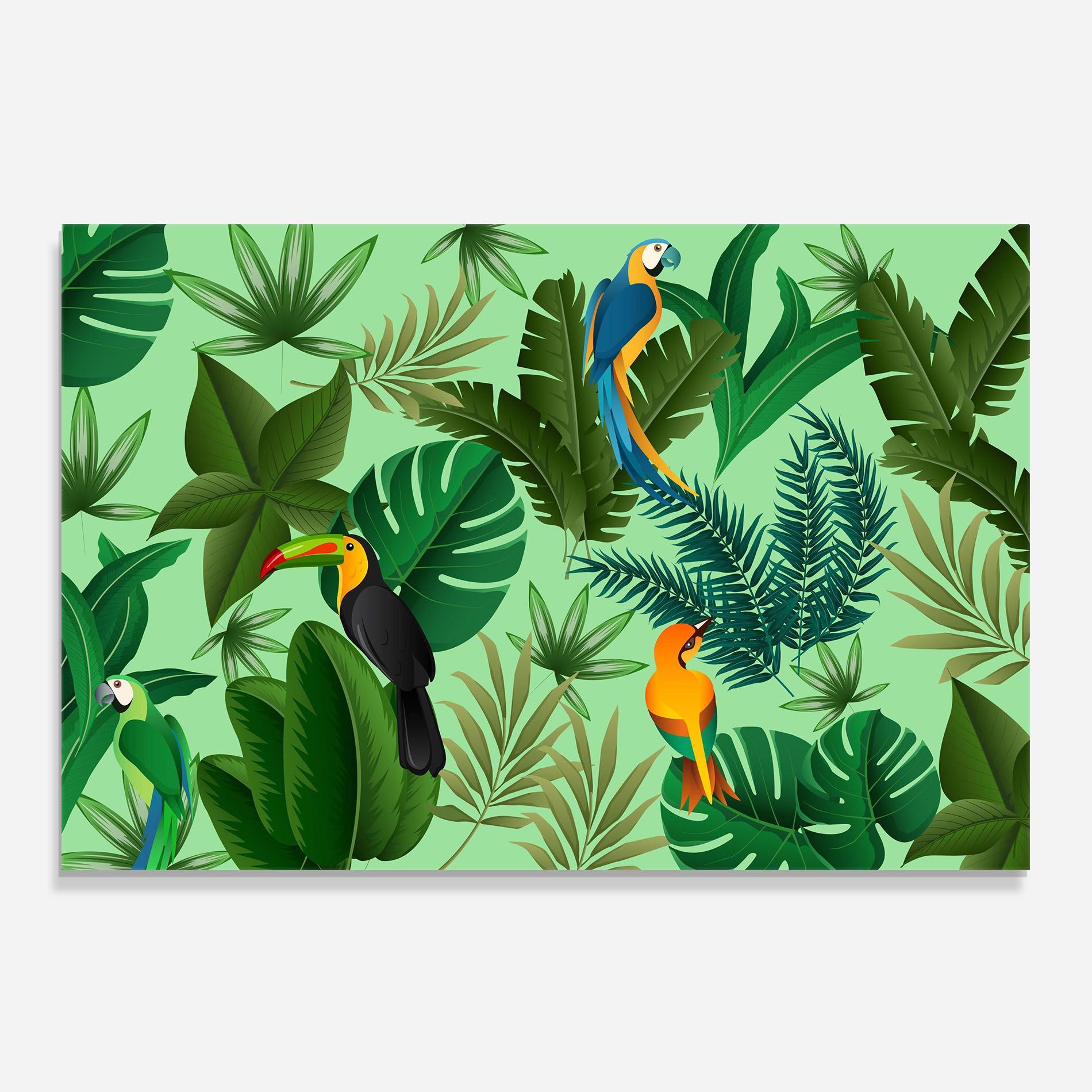 Green Jungle Birds mockup 0