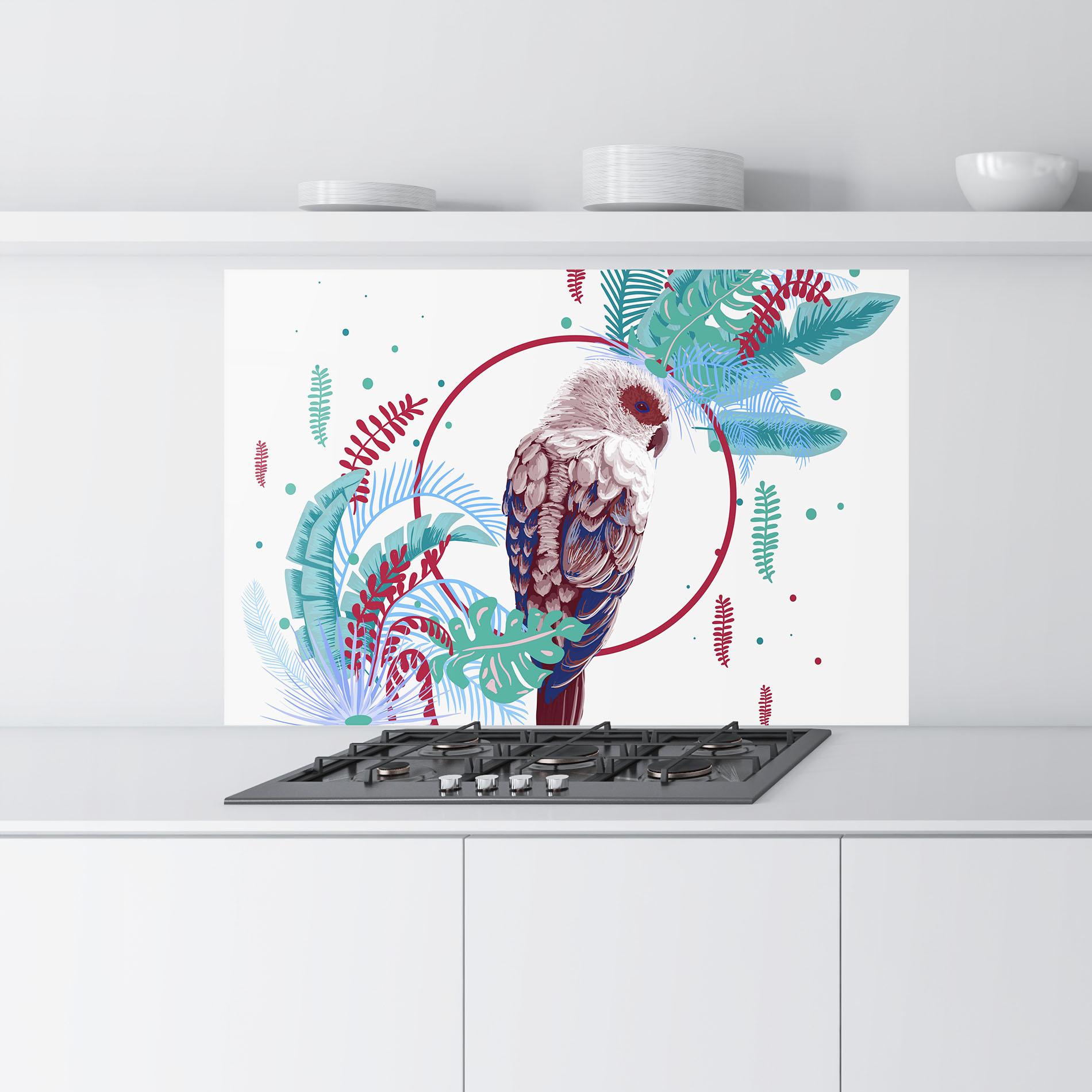 Konyhai üveg hátfal Bright Bird mockup 9