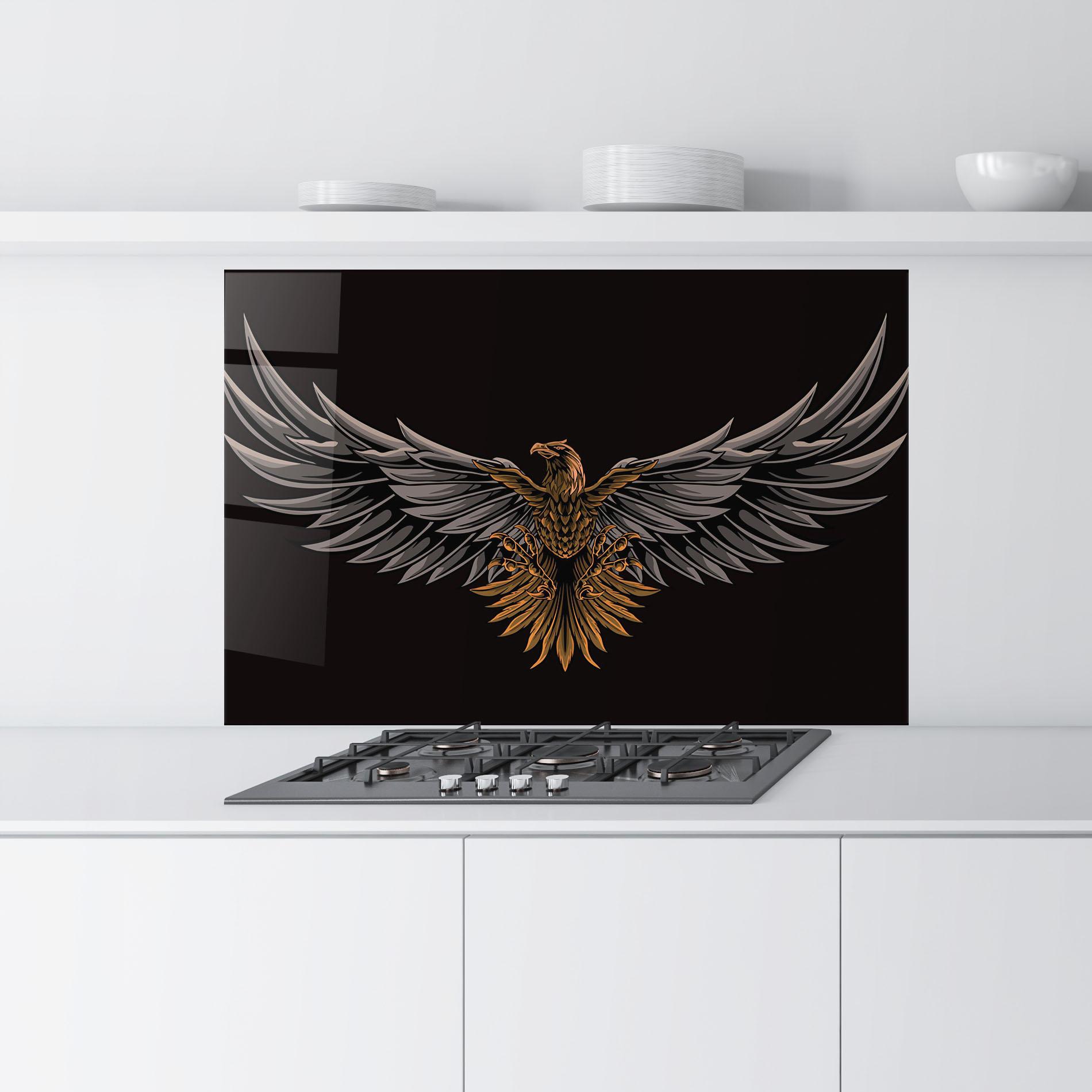 Konyhai üveg hátfal Flapping Wings mockup 9
