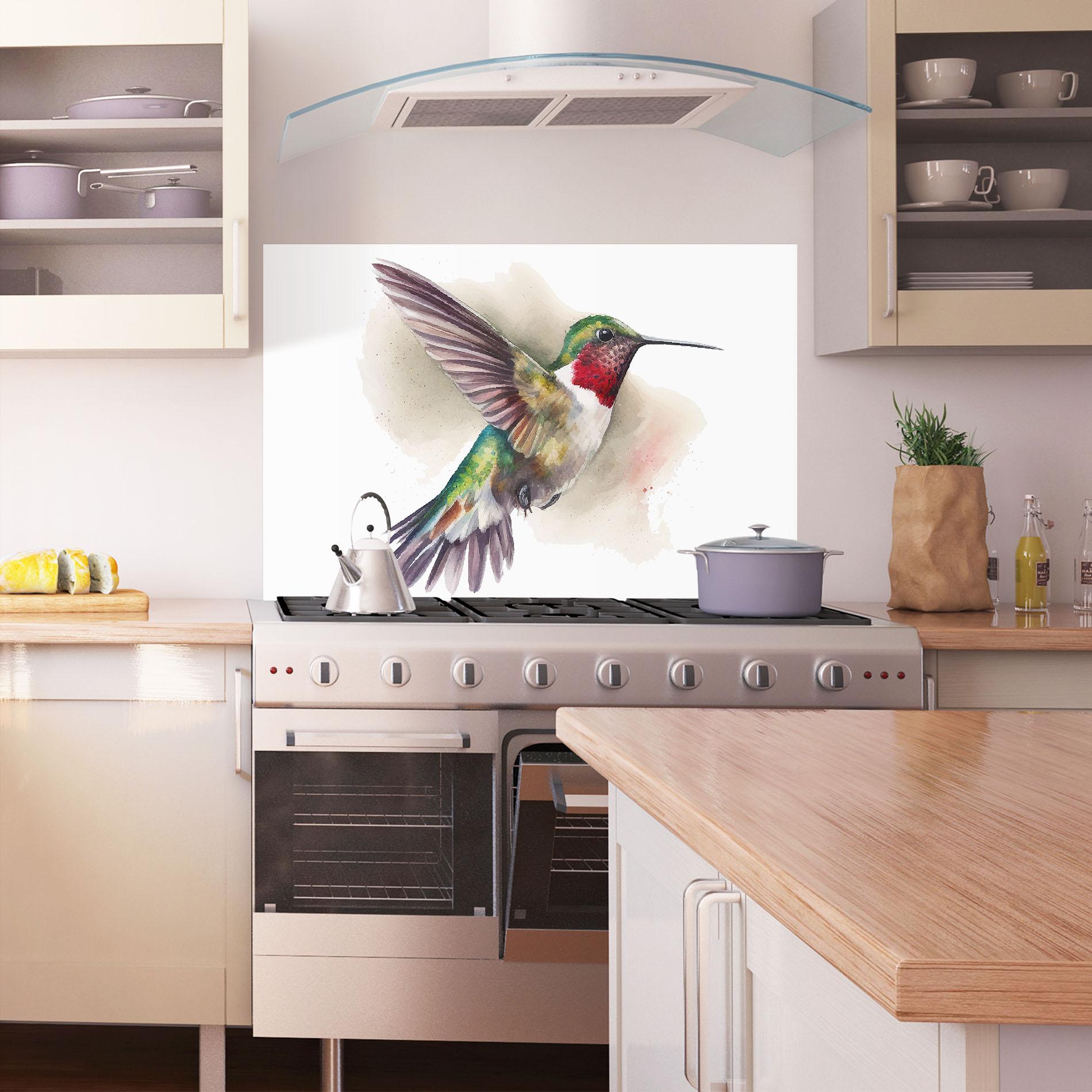 Konyhai üveg hátfal Beautiful Bird mockup 1