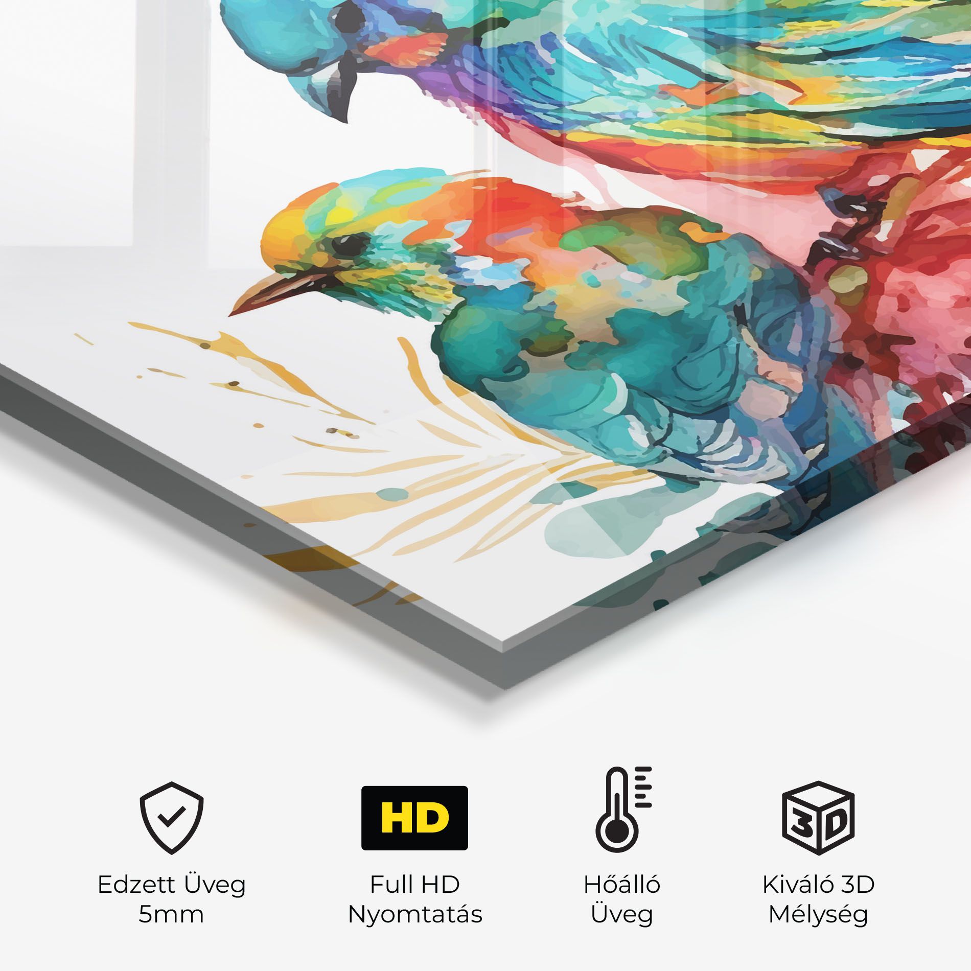 Colorful Birds mockup 2