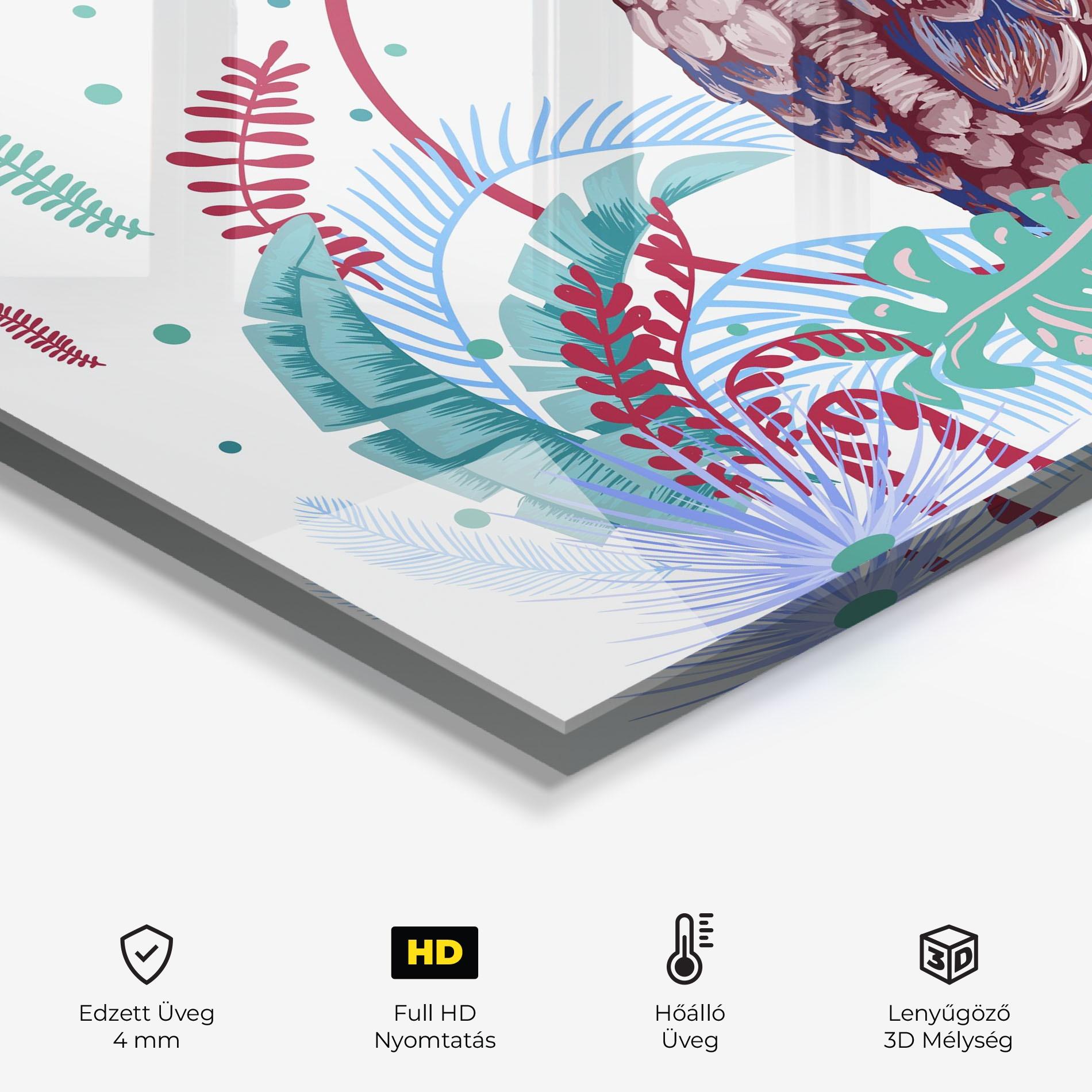 Konyhai üveg hátfal Bright Bird mockup 2