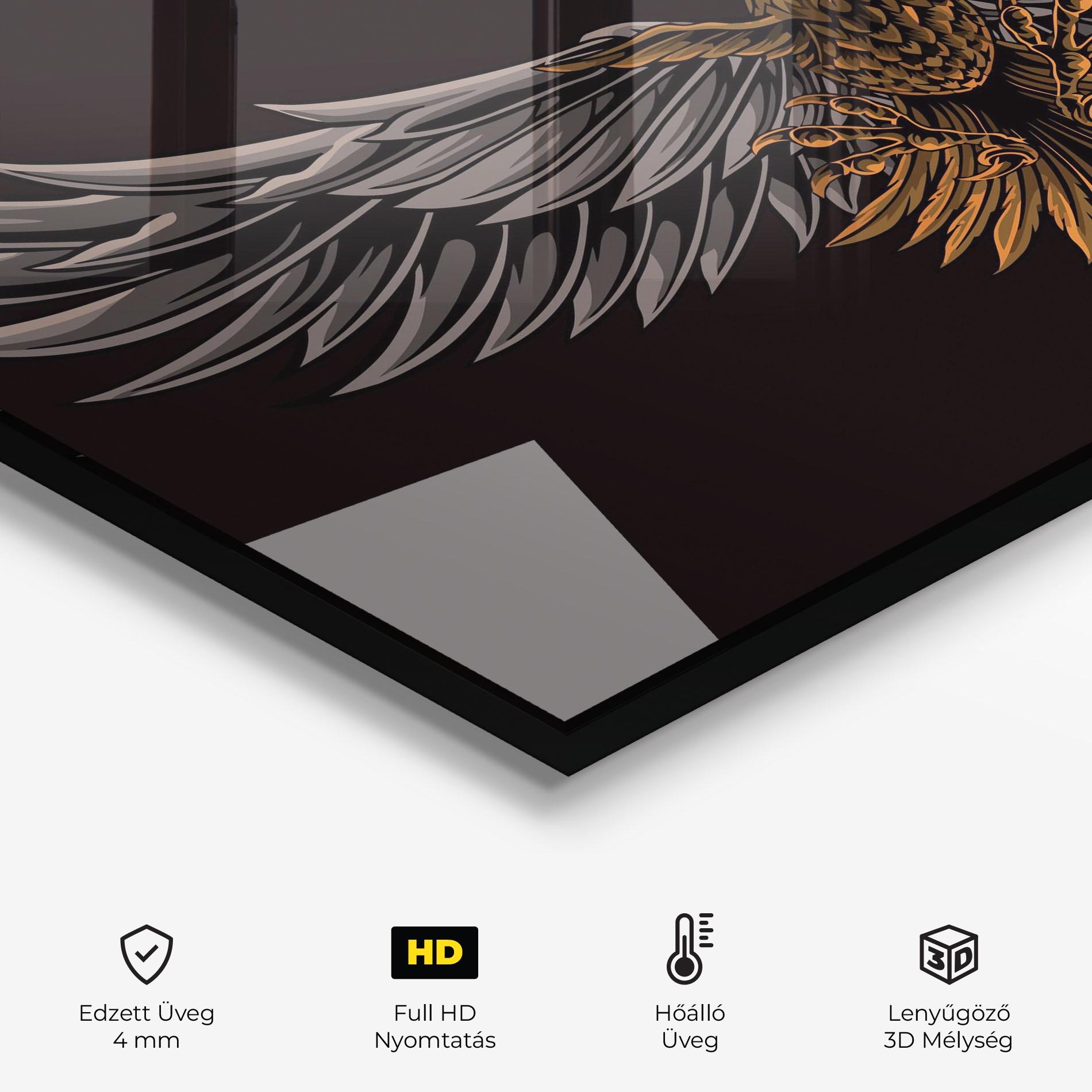 Konyhai üveg hátfal Flapping Wings mockup 2