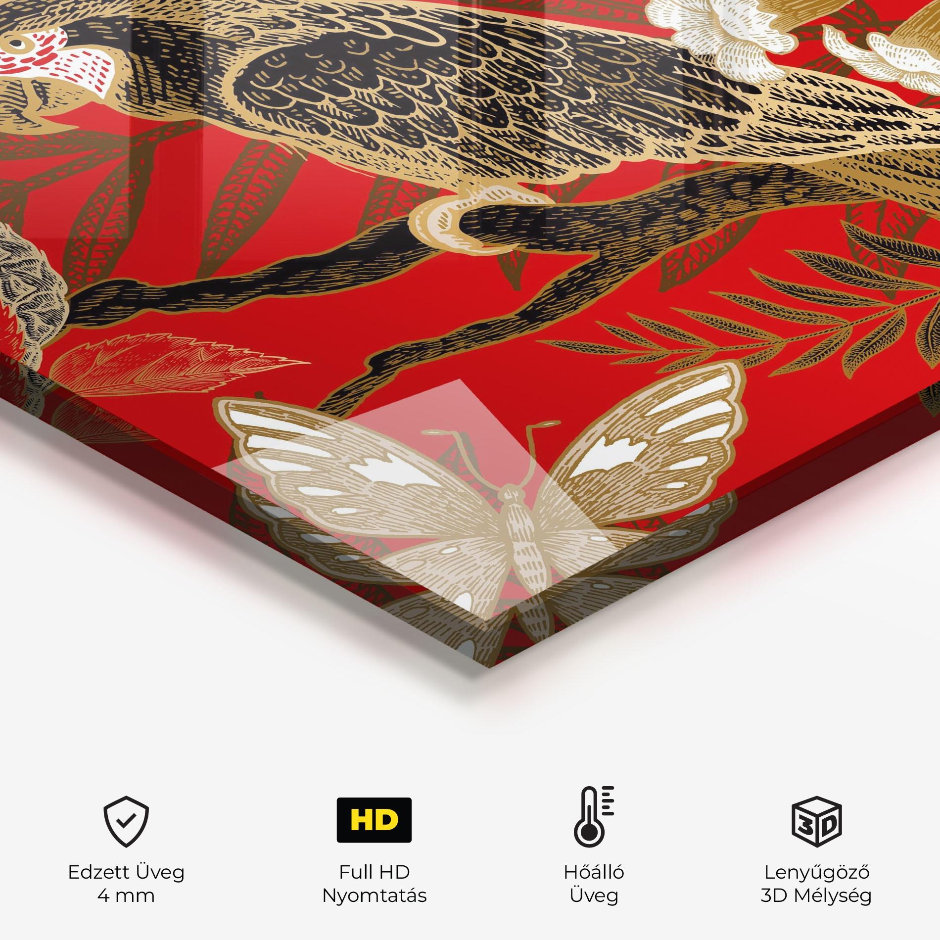 Konyhai üveg hátfal Gold Red Carrot mockup 2