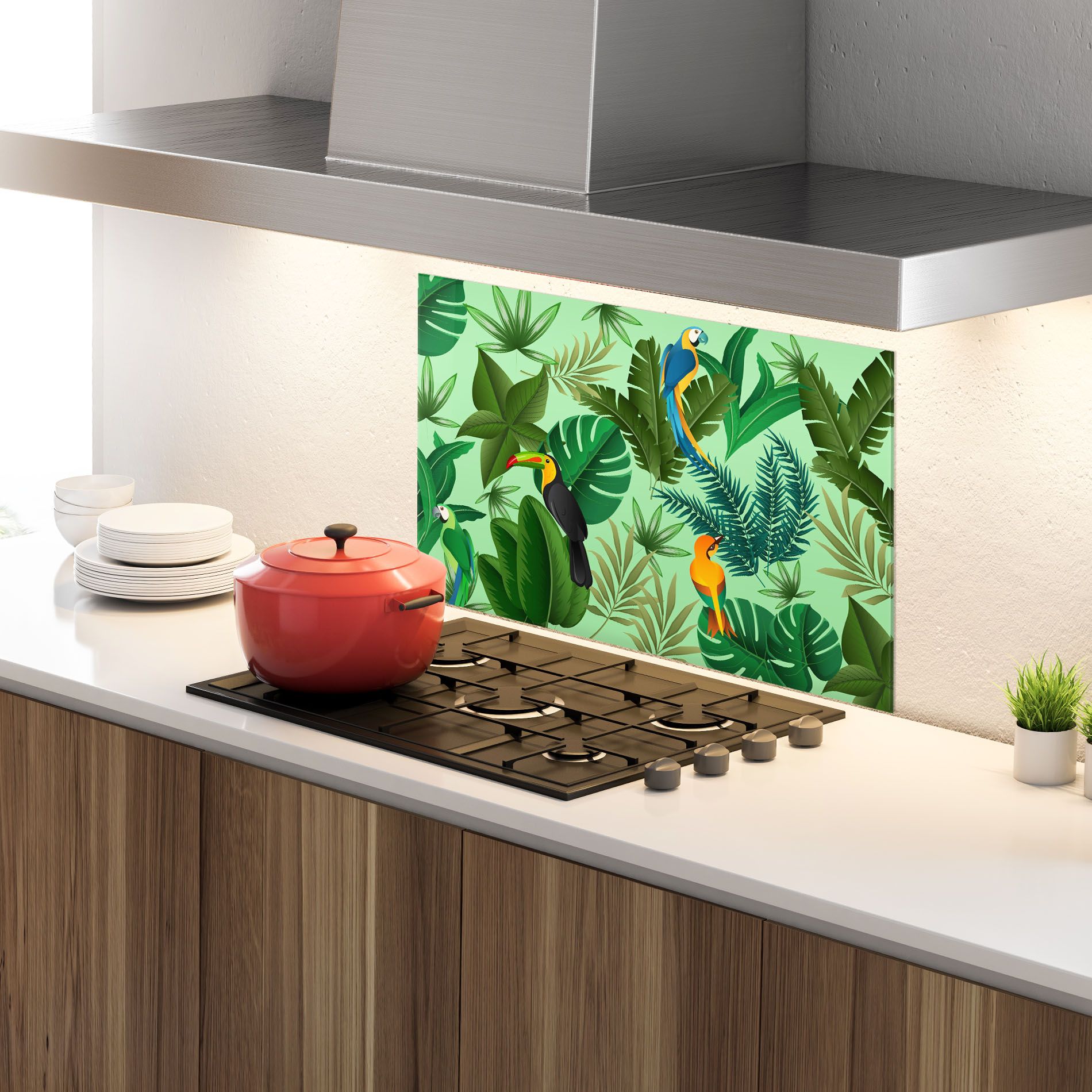 Green Jungle Birds mockup 4