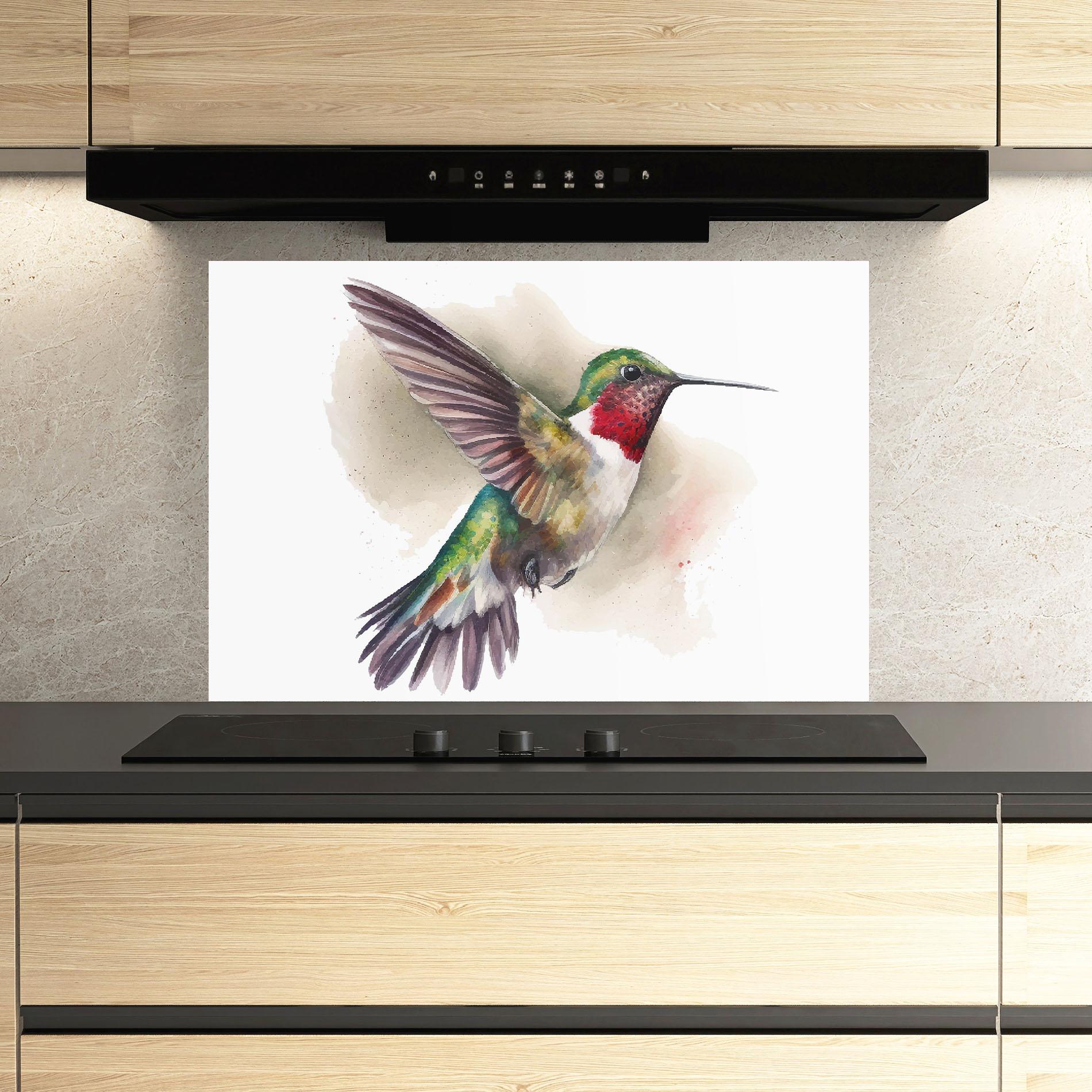 Konyhai üveg hátfal Beautiful Bird mockup 3