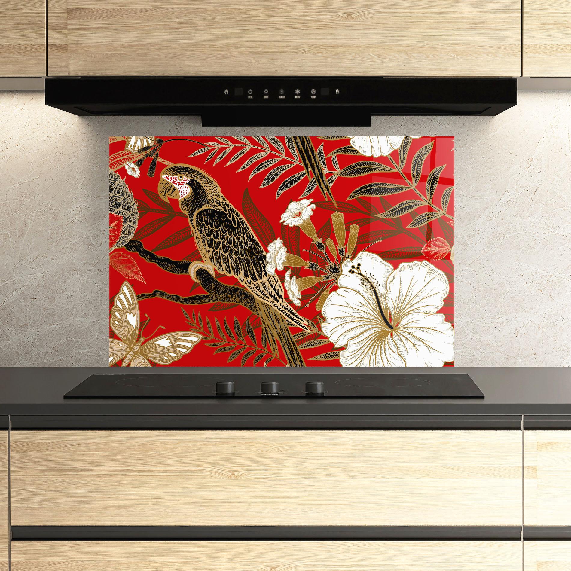 Konyhai üveg hátfal Gold Red Carrot mockup 3