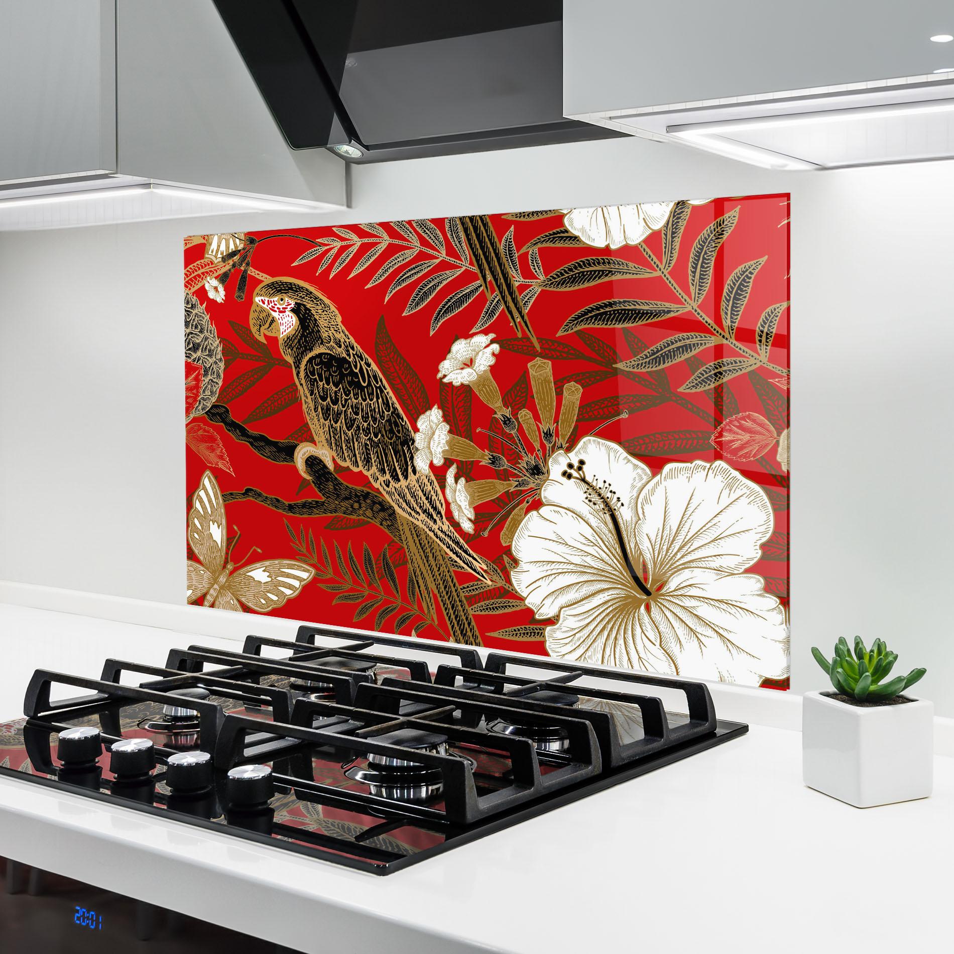 Konyhai üveg hátfal Gold Red Carrot mockup 6